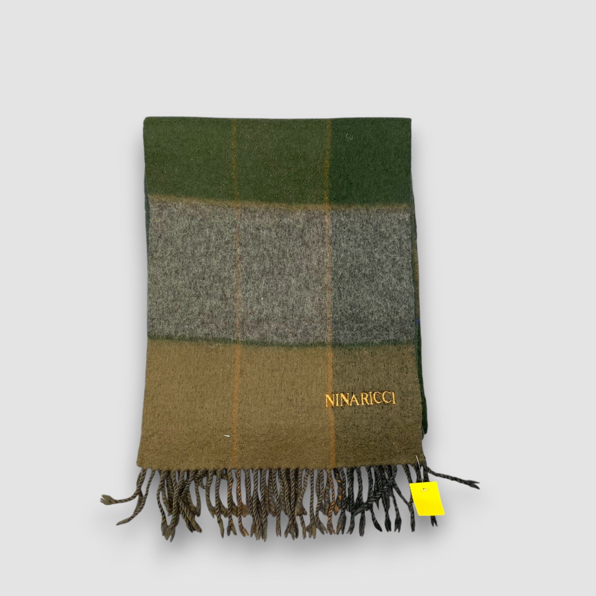Japanese Brand Vintage Nina Ricci Scarf Wool Cashmere Muffler Scarves Size ONE SIZE - 2 Thumbnail