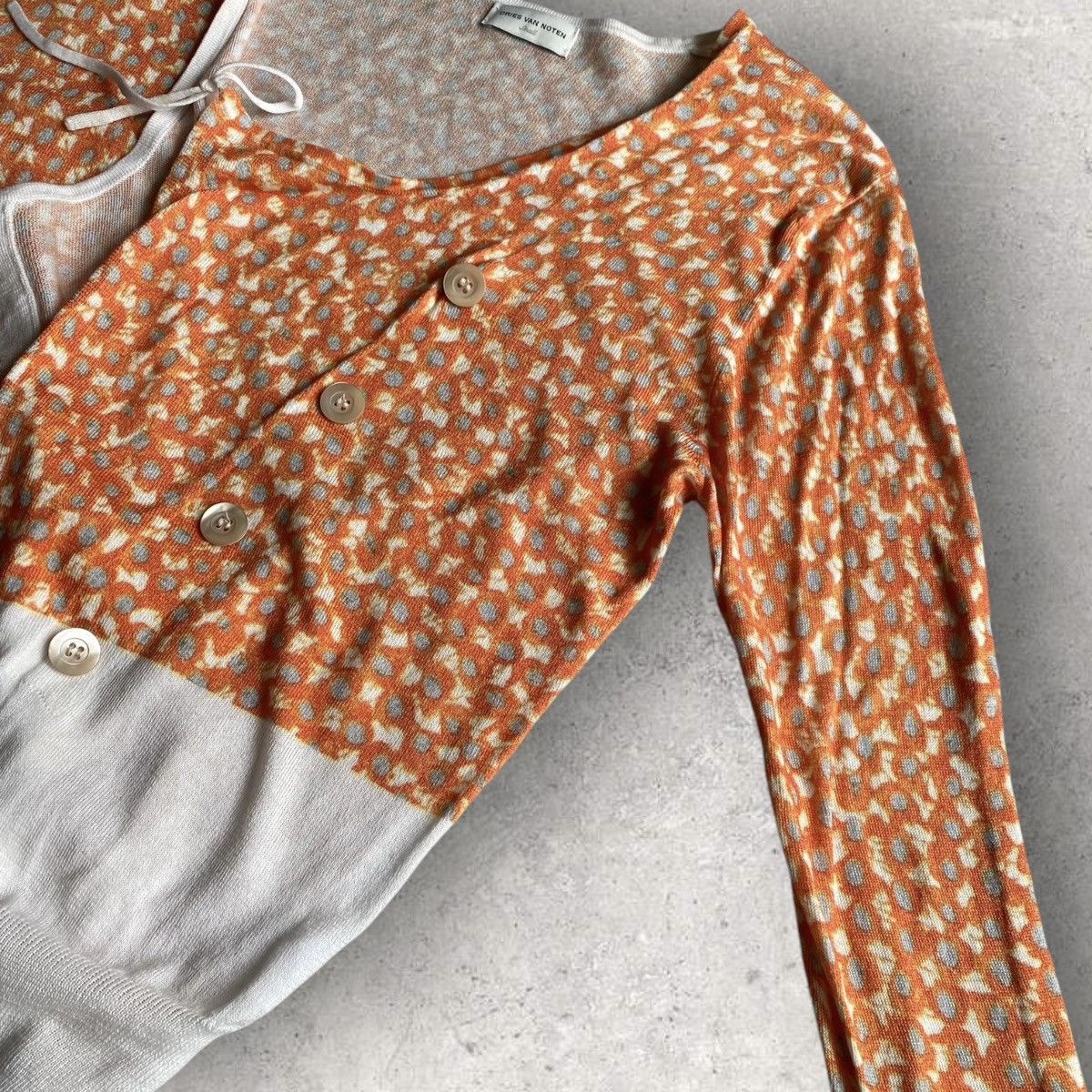 Dries Van Noten Asymmetric Print Cardigan Size S / US 4 / IT 40 - 5 Thumbnail