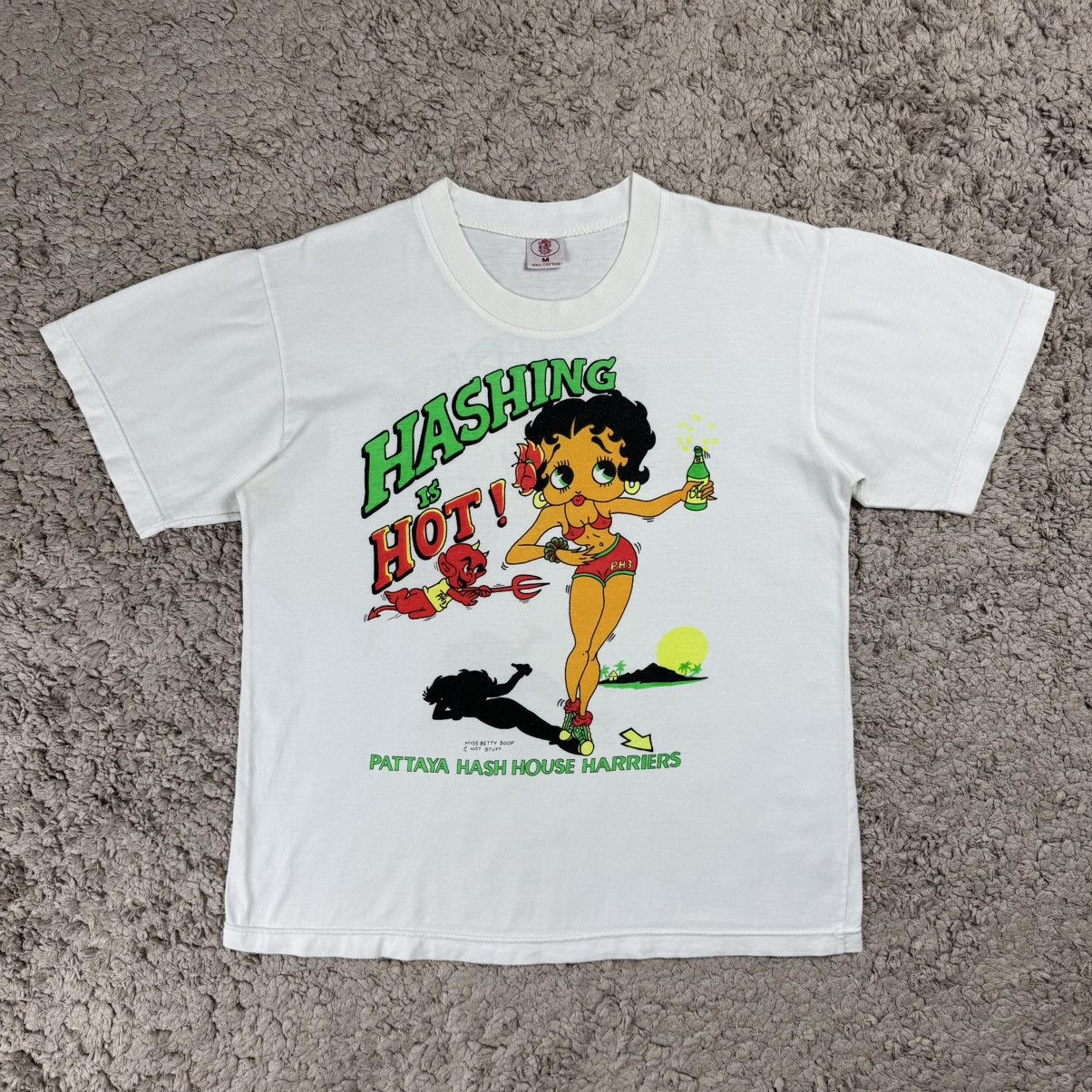 Vintage Bootleg Betty Boob And Hot Stuff mirror T-shirt