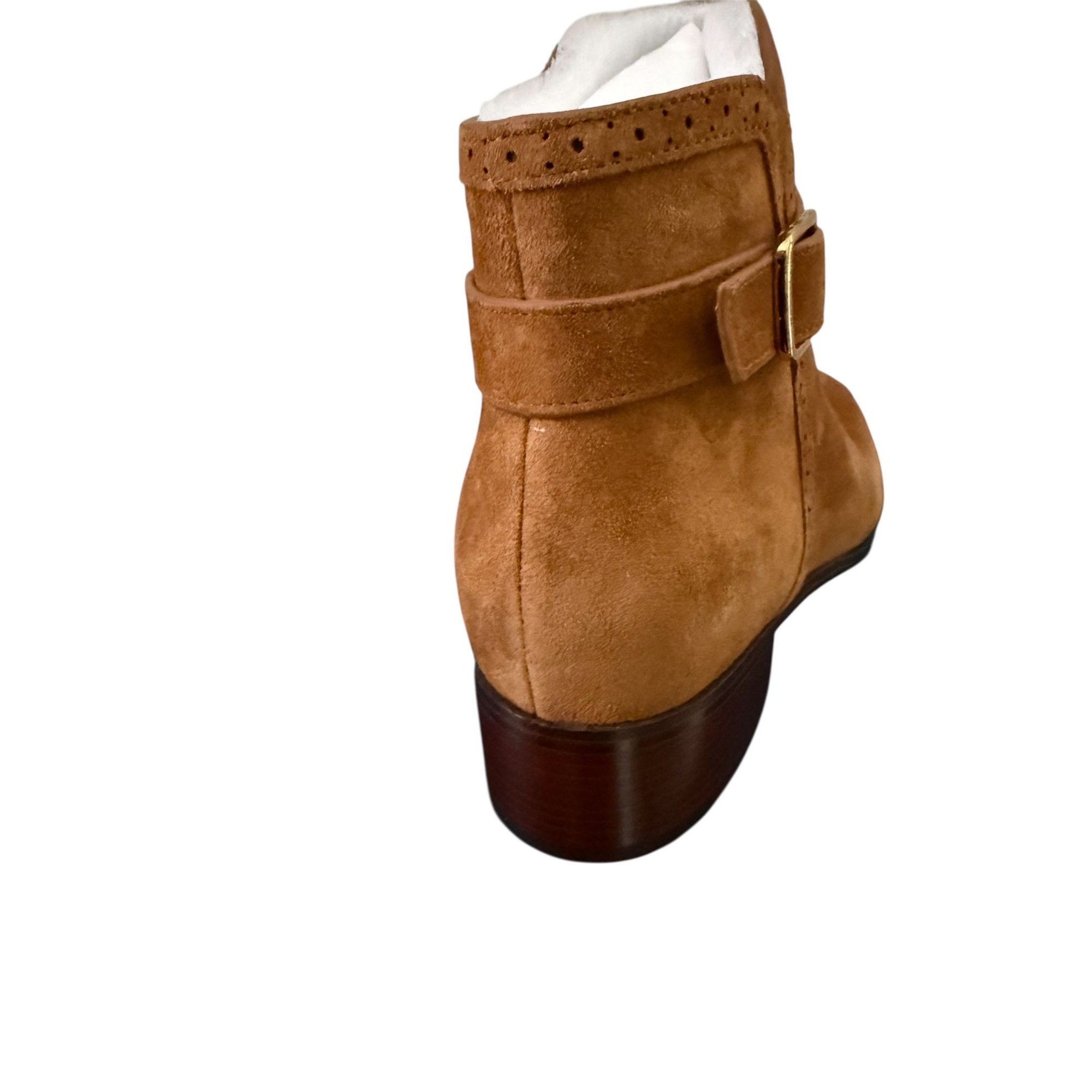 Cole Haan Cole Haan Womens Brown Suede Side Zip Up Norella Buckle Ankl Size US 8 / IT 38 - 6 Thumbnail
