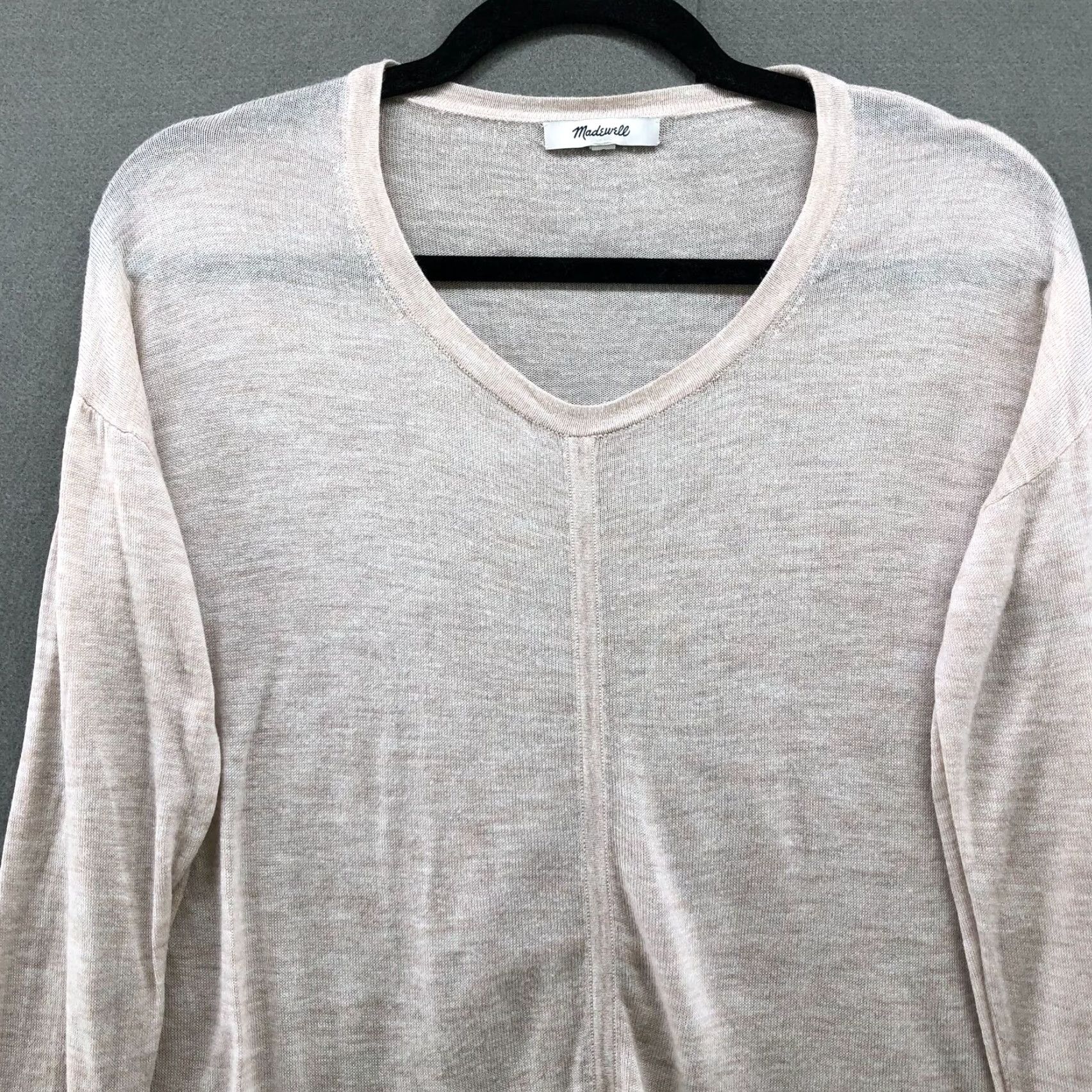 Madewell Madewell Lightweight Long Sleeve Tie Front T Shirt Womens Small Ivory Size S / US 4 / IT 40 - 3 Thumbnail