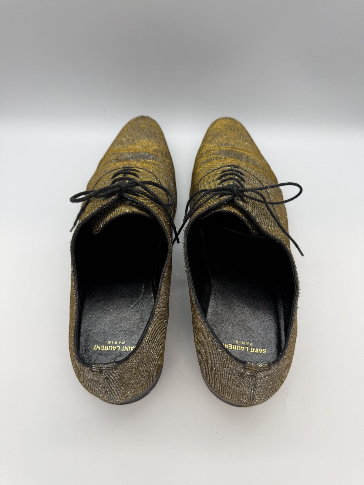 Saint Laurent Paris SAINT LAURENT PARIS-Gold/Silver Lurex Metallic Oxford Derby Size US 11 / EU 44 - 8 Thumbnail