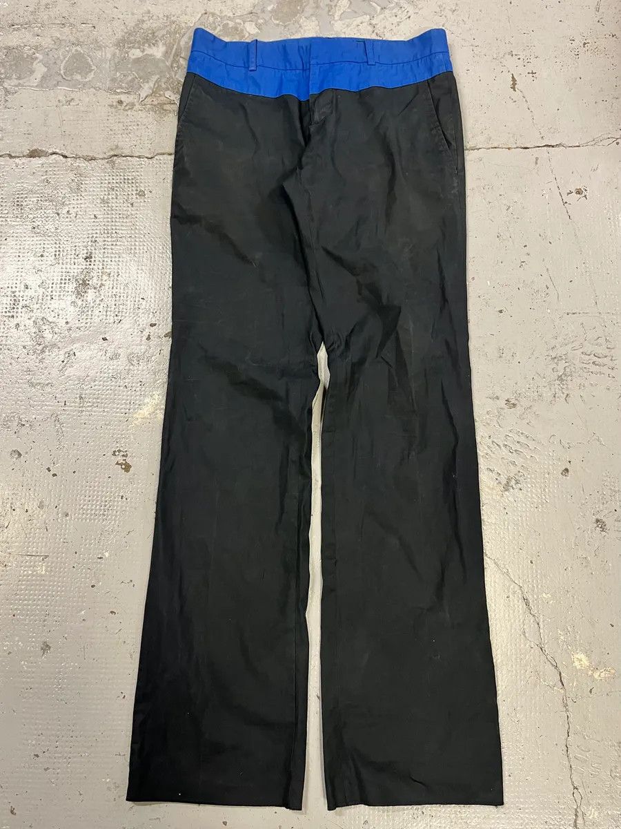 Gucci 2000s Gucci Blue & Black Nylon Chinos Pants by Tom Ford Size US 32 / EU 48 - 1 Thumbnail