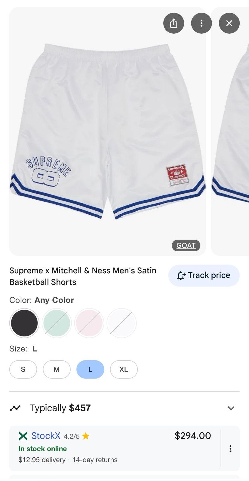 Mitchell & Ness × Supreme Supreme x Mitchell & Ness Shorts Size US 34 / EU 50 - 4 Thumbnail