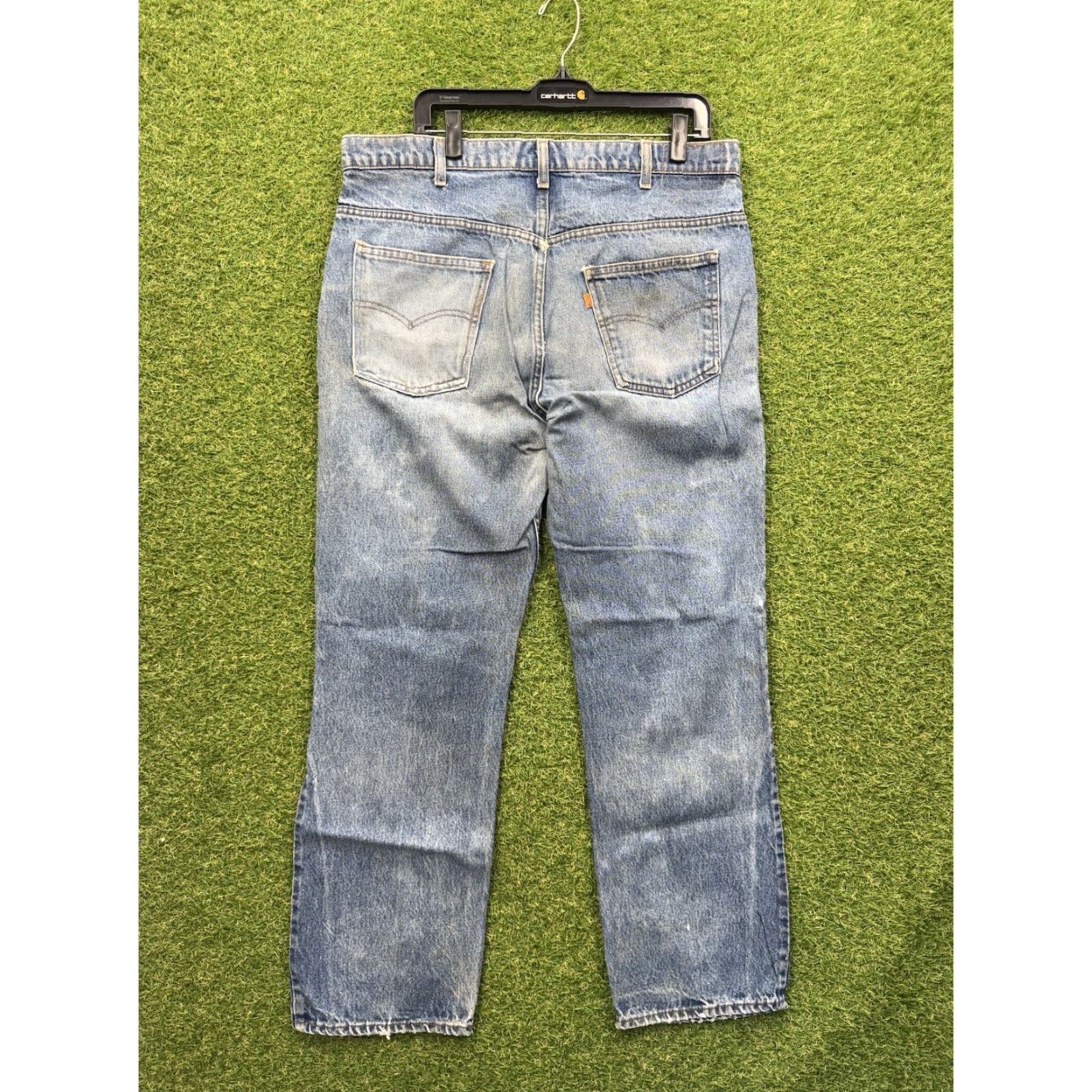 Levi's VINTAGE Levi's 505 Jeans Mens 34x30 Denim Blue Straight Workwear USA 90s Distressed Mens Levi's 505 Jeans Size US 34 / EU 50 - 2 Thumbnail
