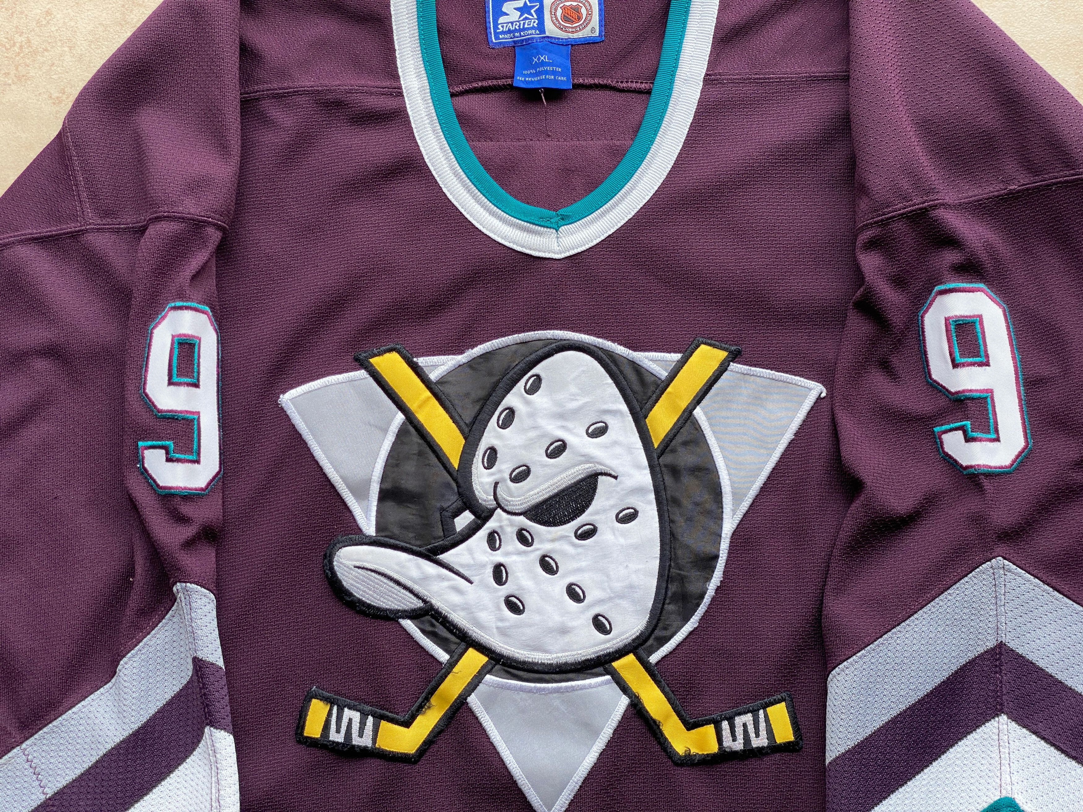 NHL Paul KARIYA #9 Anaheim Mighty Ducks 90s jersey 2X NHL vtg Size US XXL / EU 58 / 5 - 3 Thumbnail
