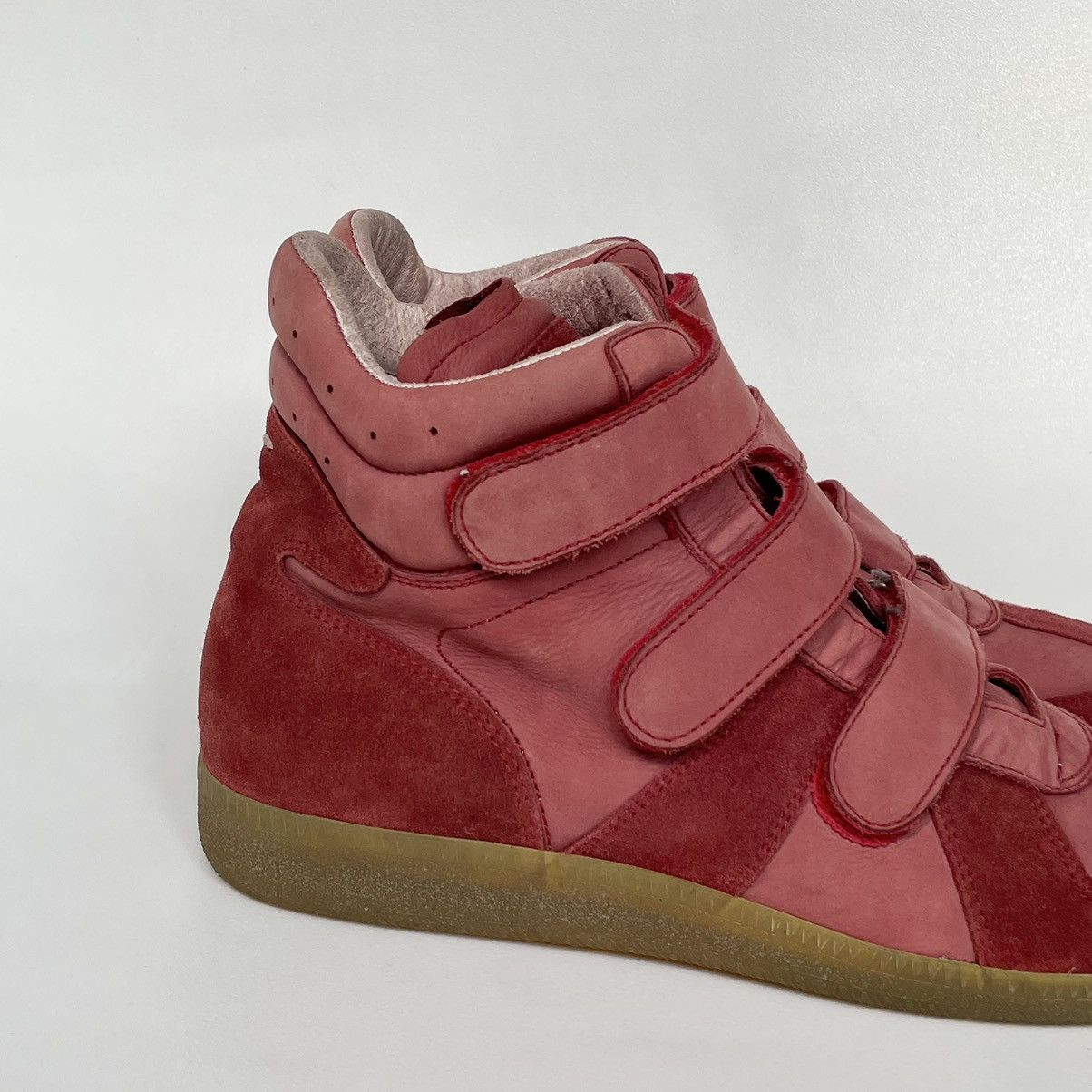 Maison Margiela OG Velcro Red Suede GAT Sneakers Size US 8 / EU 41 - 3 Thumbnail