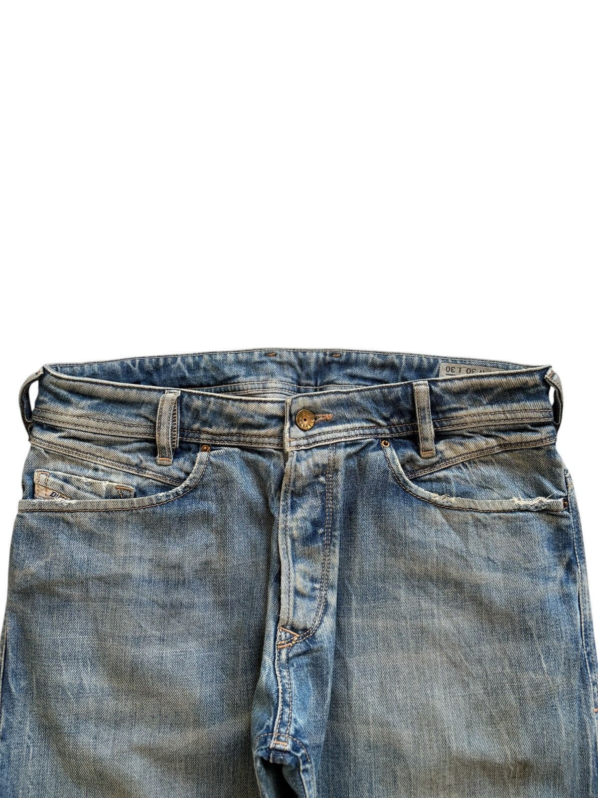 Diesel Vintage Italy Diesel Poiak Mud Wash Distressed Loose Jeans Size US 32 / EU 48 - 4 Thumbnail