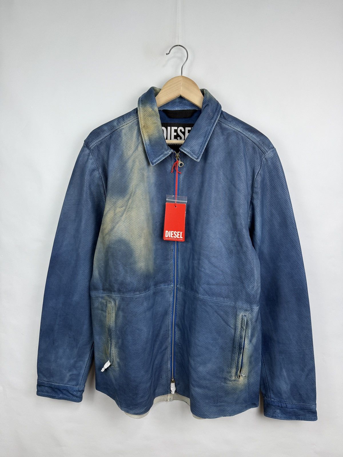 Diesel ❗️NEW 🇺🇸 Diesel Leather Jacket L-Clime Giacca Rare NWT Size US L / EU 52-54 / 3 - 6 Thumbnail