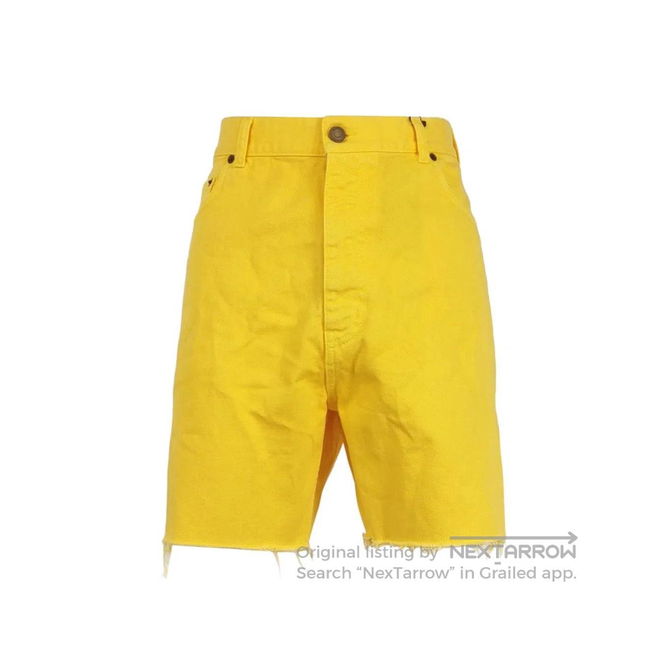 Saint Laurent Paris Saint Laurent Yellow Denim Shorts, L/39. Size US 33 - 1 Thumbnail
