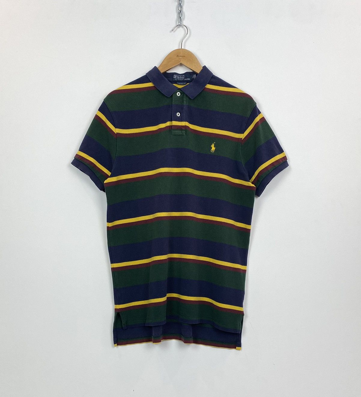 Vintage Polo Ralph Lauren Rugby Polo orders Shirt - Mens Large | Vtg Striped Green Short Sleeve |