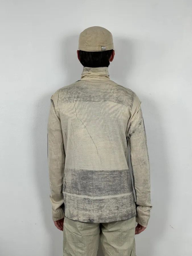 Just Cavalli 2000s Cavalli Two Tone Grey & Cream Abstract Turtleneck Size US L / EU 52-54 / 3 - 3 Thumbnail