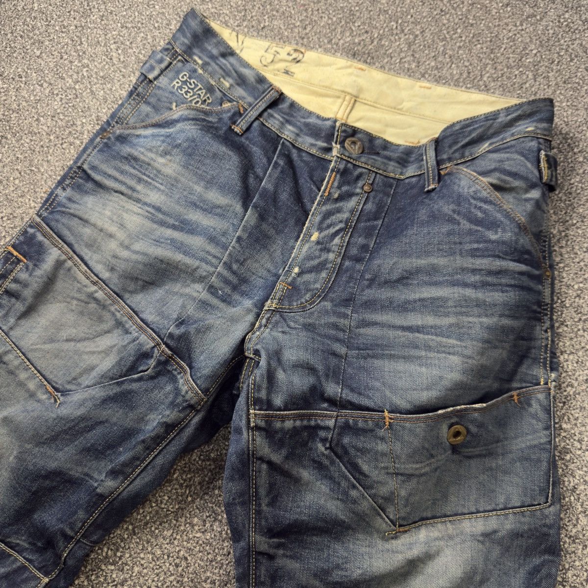 G-Star Archive R33/01 Trail 5620 Tapered Raw Whisker Washed Denim Size US 31 - 4 Thumbnail