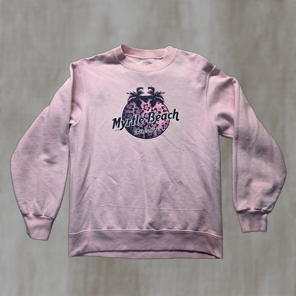 Fruit Of The Loom Fruit of the Loom Sweatshirt Women’s Size S Pink Knit Crew Neck Pullover Beach Theme All Seasons Brand New To You Size S / US 4 / IT 40 - 1 Thumbnail