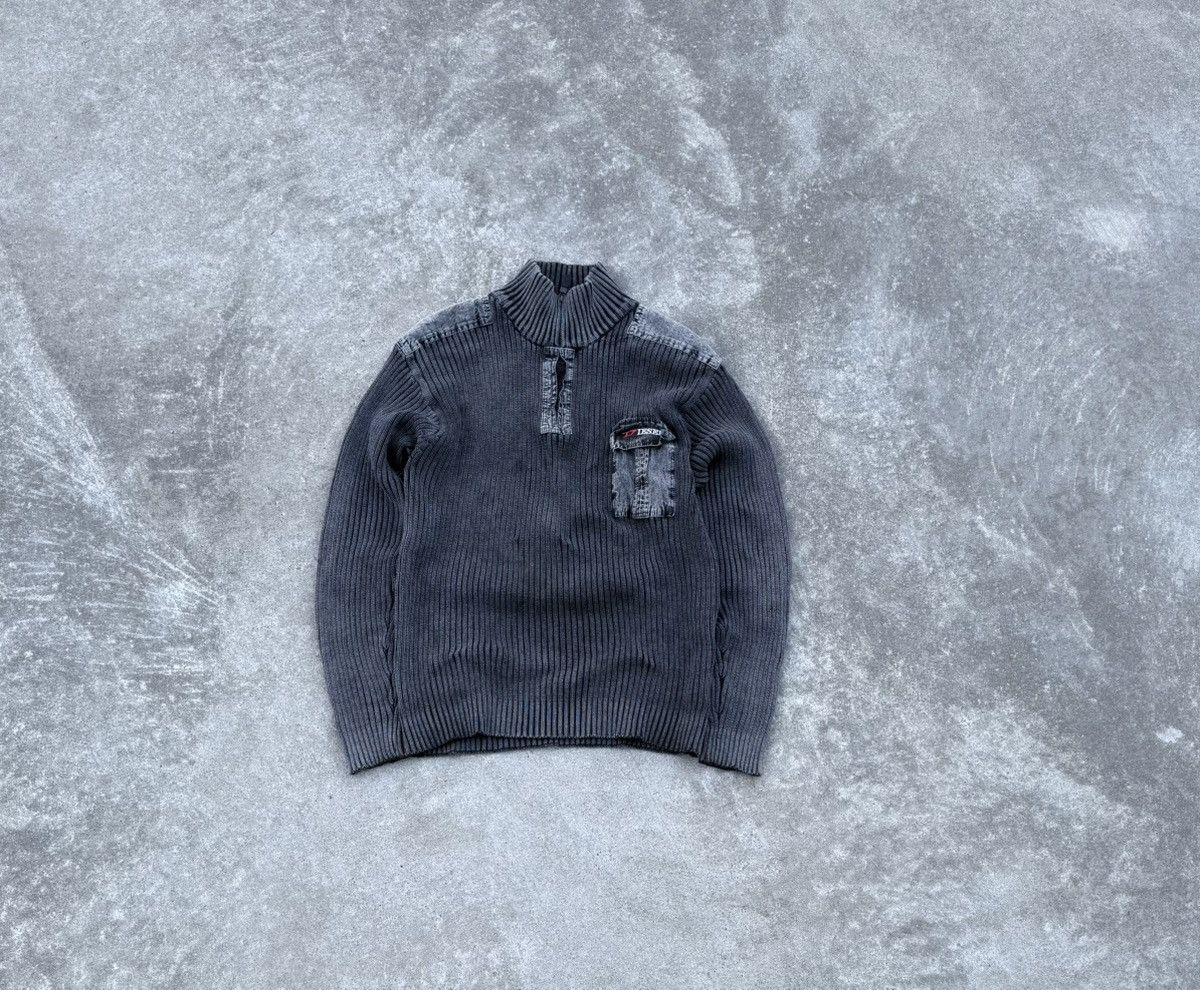 Diesel × Vintage Vintage Diesel y2k streetwear rare avantgarde sweater Size US XL / EU 56 / 4 - 1 Thumbnail