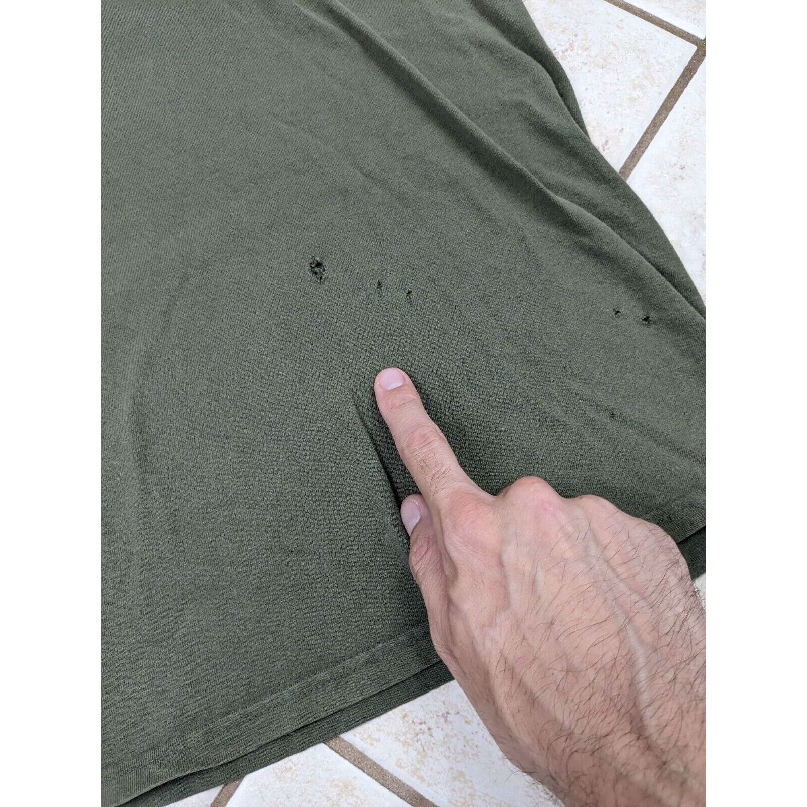 Nike Vtg Nike Shirt XL Olive Green Big Center Swoosh Check USA Size US XL / EU 56 / 4 - 9 Thumbnail