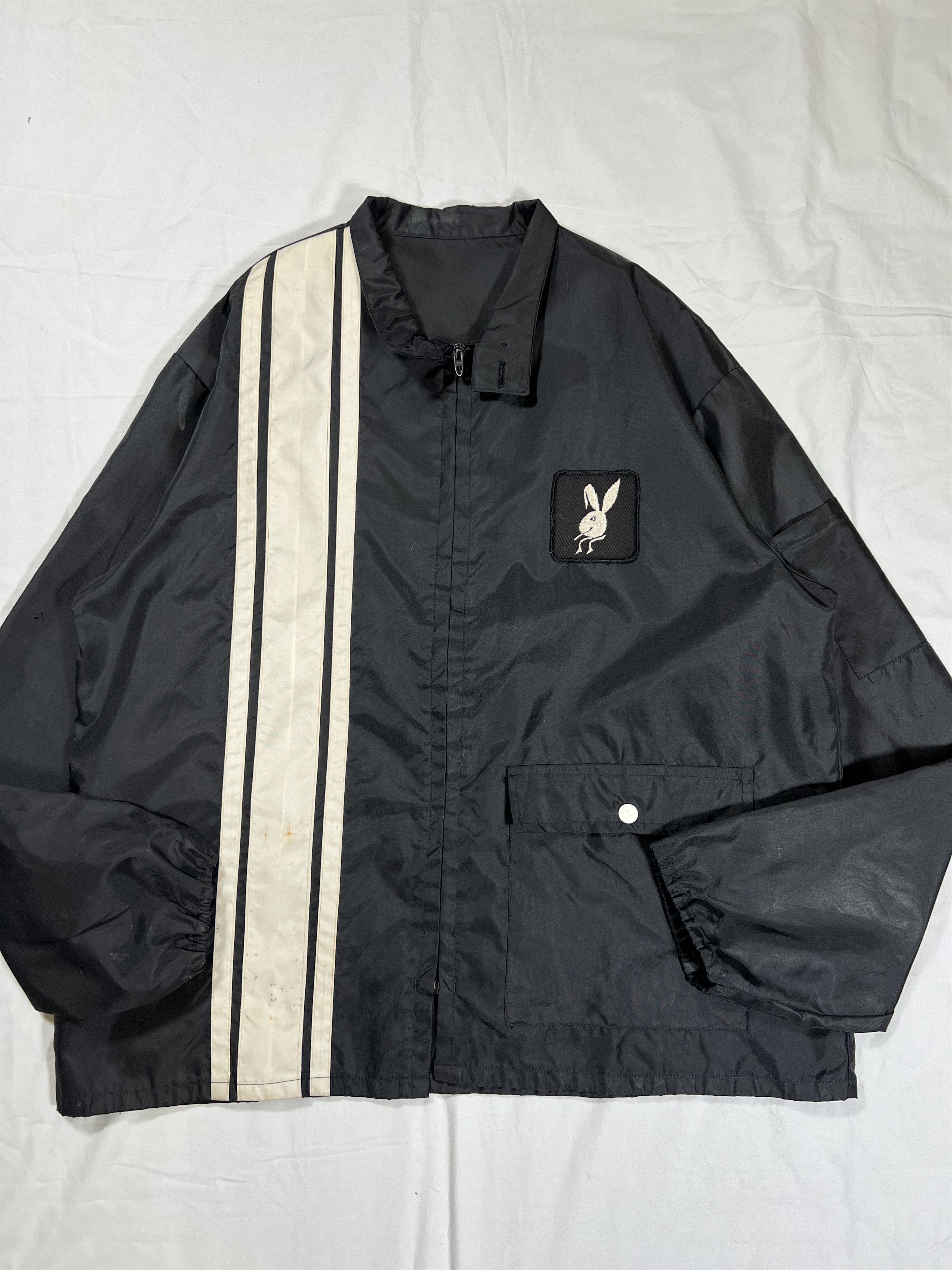 Playboy × Vintage True Vintage 1960's/1970's Playboy Patch Nylon Jacket Size US XL / EU 56 / 4 - 2 Thumbnail