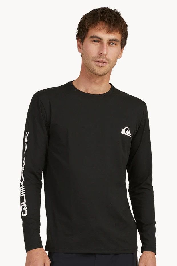 Quiksilver Black Printed Logo Long Sleeve t-shirts