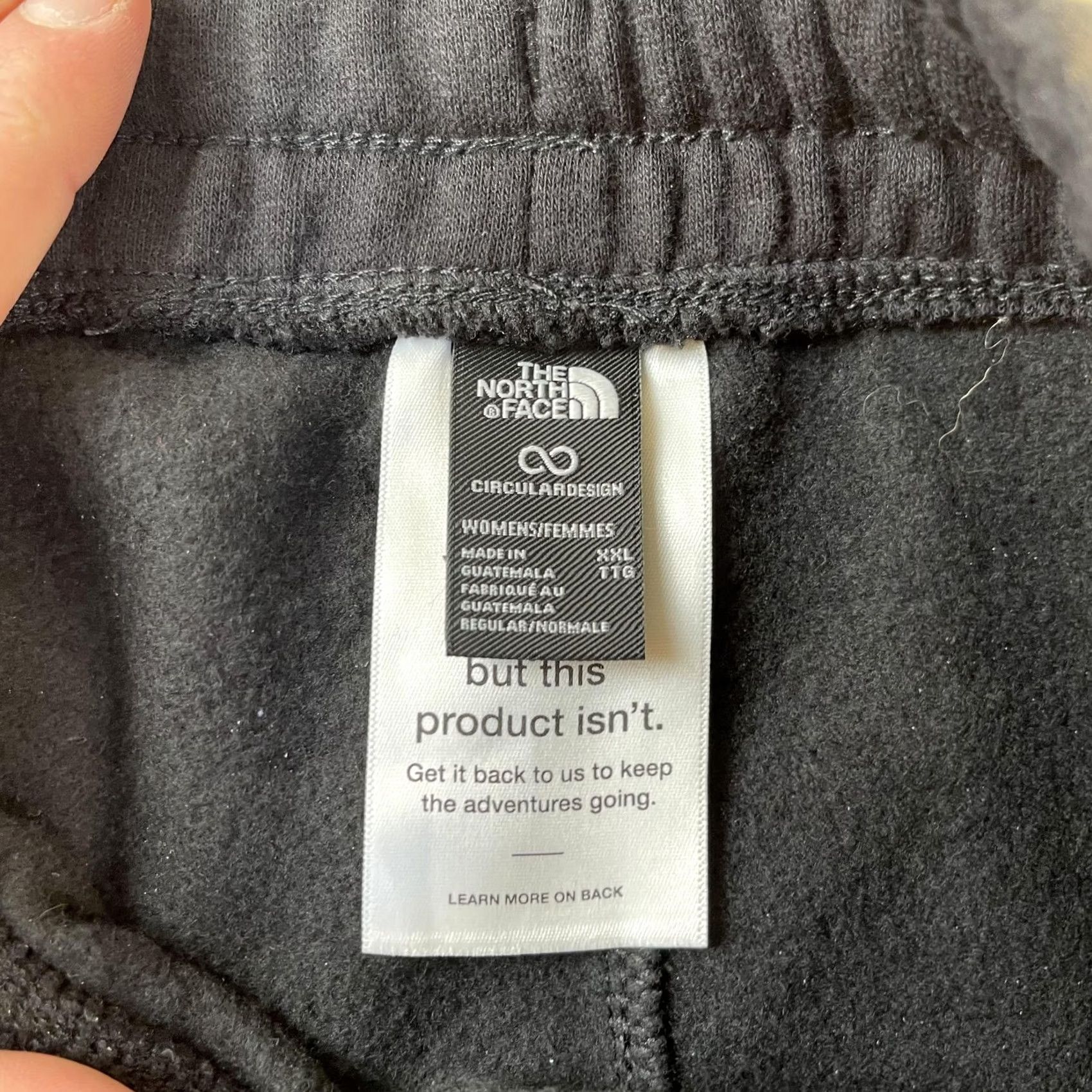 The North Face The North Face Sweatpants XXL Black Fleece Straight Leg Lounge Size 40" / US 18 - 2 Thumbnail