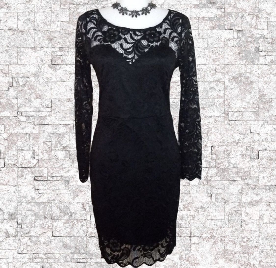 Other FLORAL EMBROIDERED LACE OPEN BACK COCKTAIL DRESS Size S / US 4 / IT 40 - 1 Thumbnail