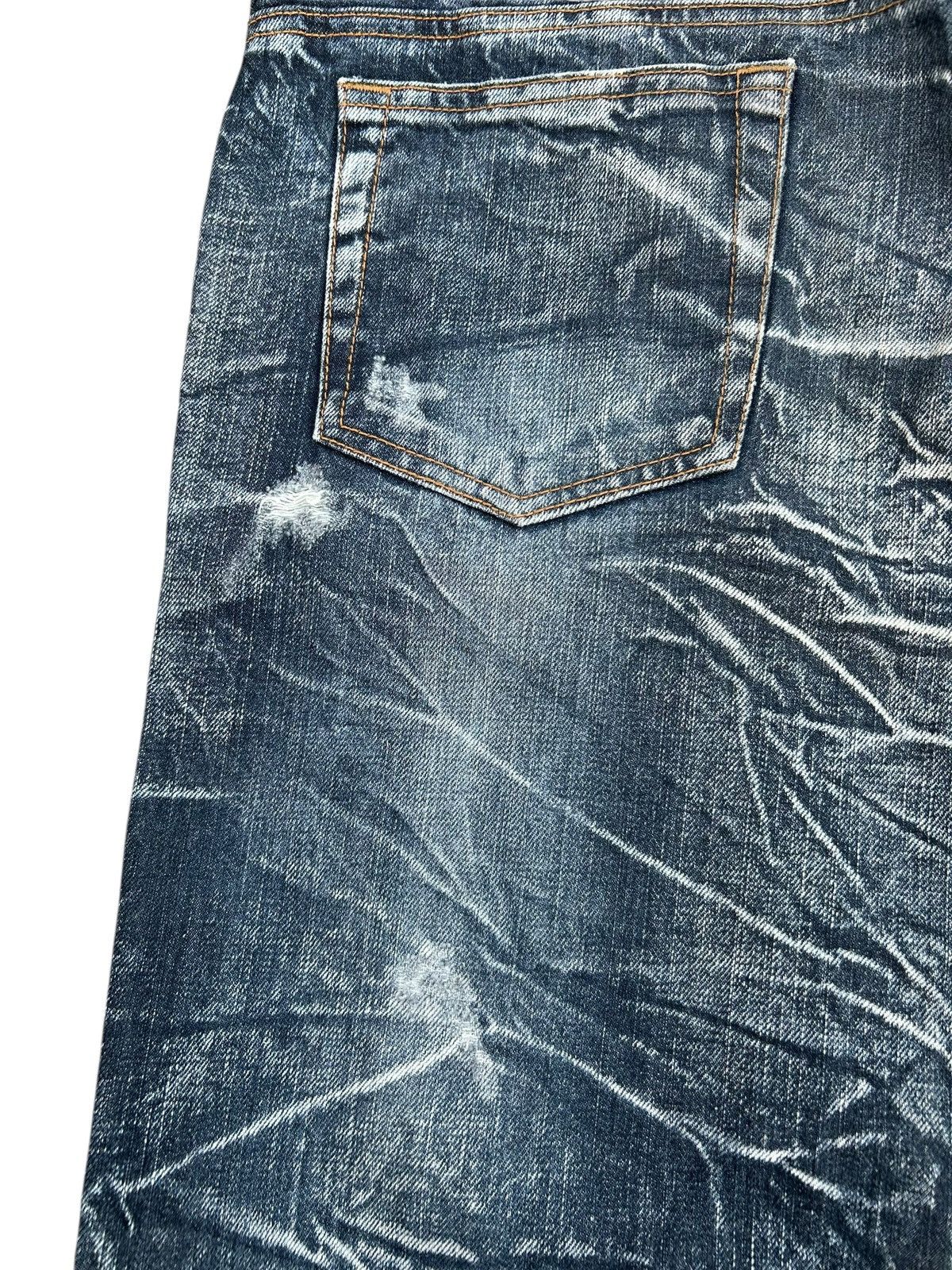Kapital Nylaus Double Waist Japanese Punk Distressed Denim Jeans Size US 34 / EU 50 - 17 Thumbnail