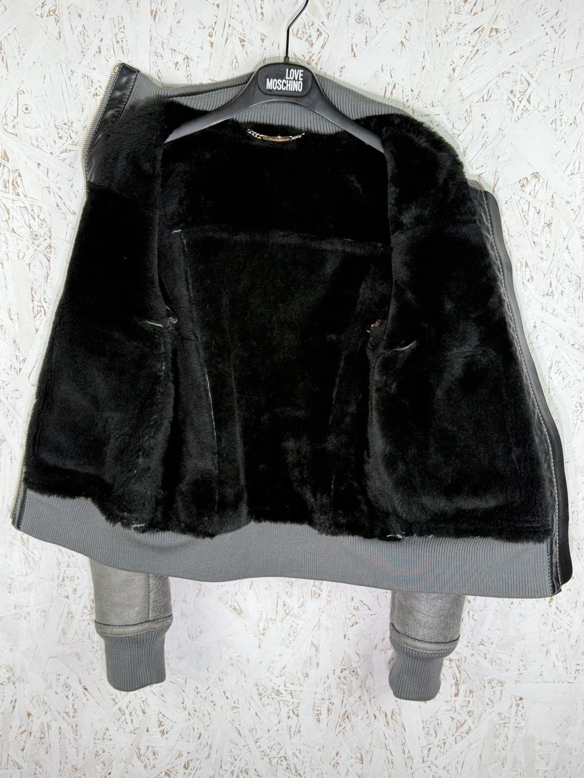 Dolce & Gabbana Dolce & Gabbana Lambskin Leather Shearling Jacket Grey 40 Size S / US 4 / IT 40 - 8 Thumbnail