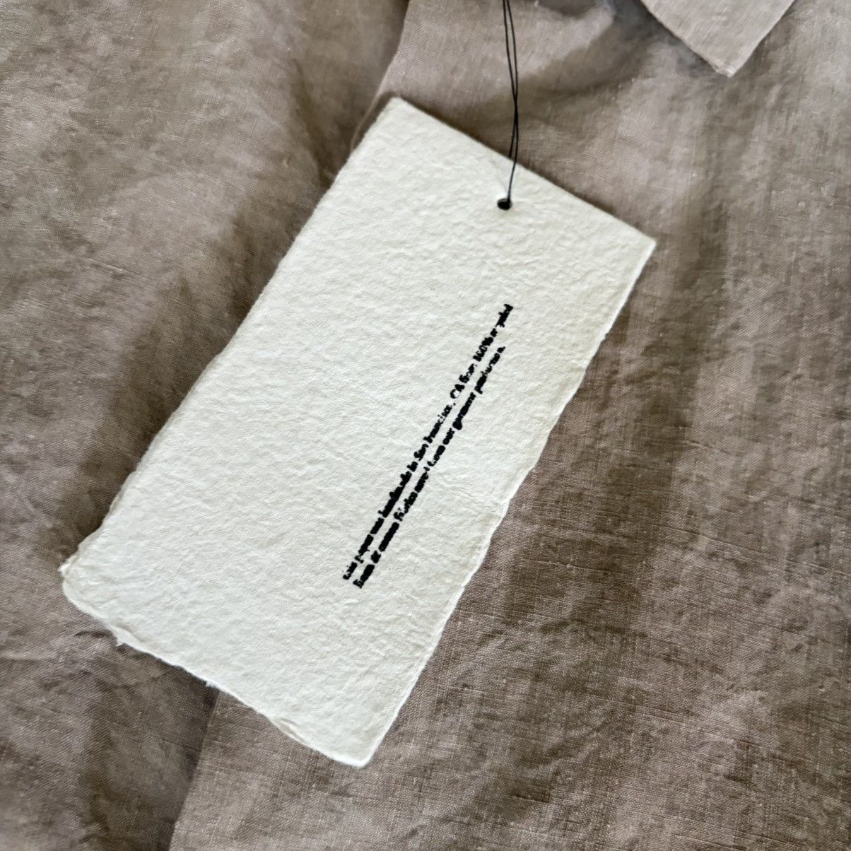 New Evan Kinori Flat Hem Shirt Mens Xs Hemp Japan 2026 in Beige, Men's — image 4 of 6