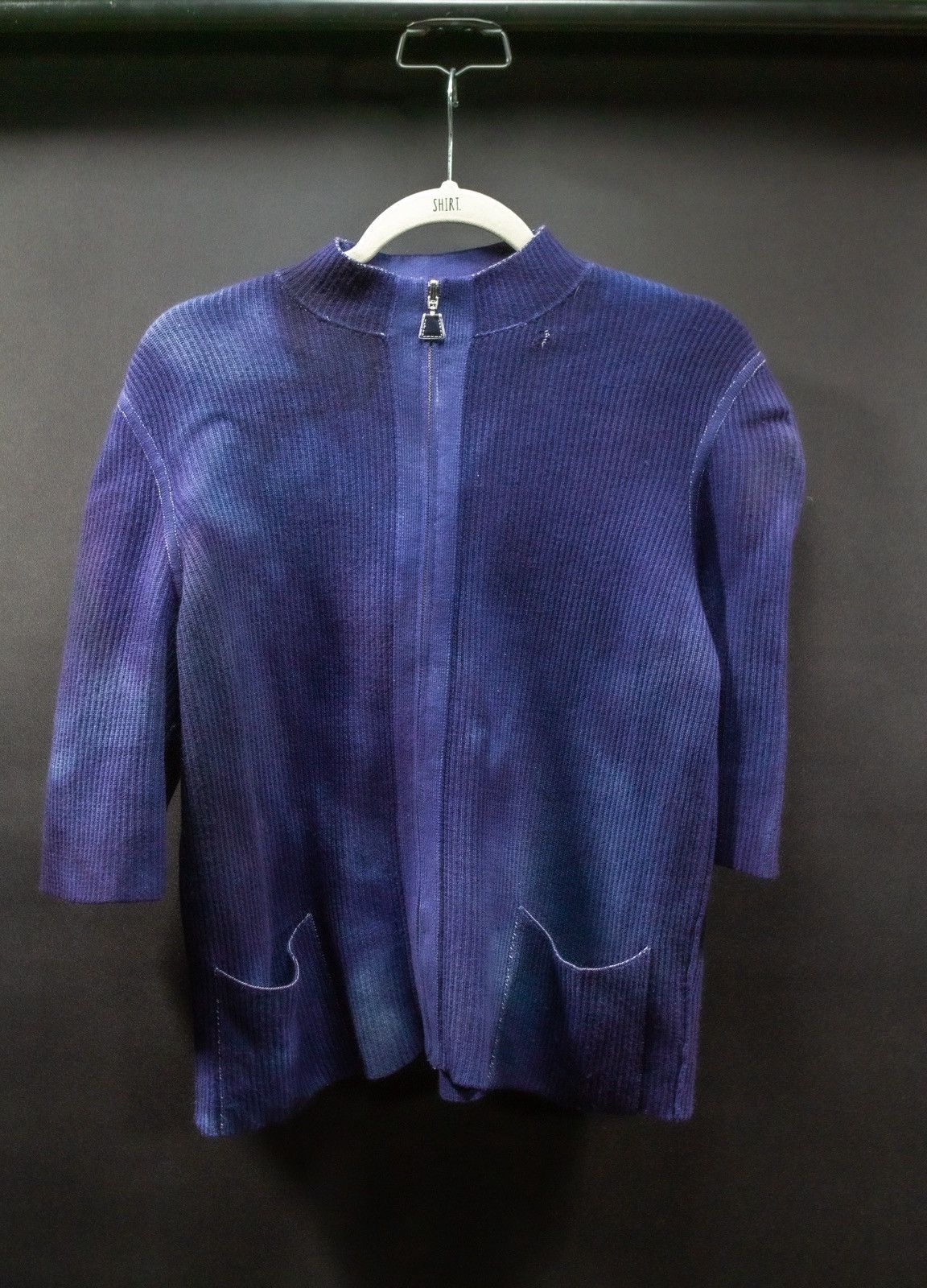 Akris AKRIS Switzerland cashmere full-zip knit top. Size XL / US 12-14 / IT 48-50 - 2 Thumbnail