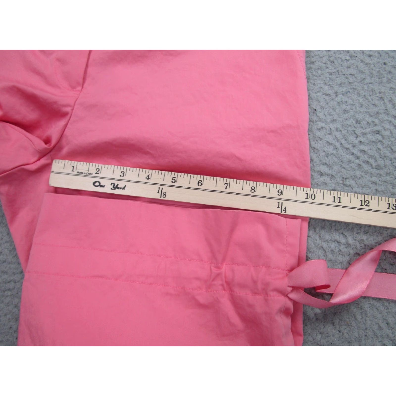 Trina Turk Trina Turk Pants Womens 12 Pink Cropped Capri Ribbon Tie Hem Casual Made USA Size 34" / US 12 / IT 48 - 7 Thumbnail
