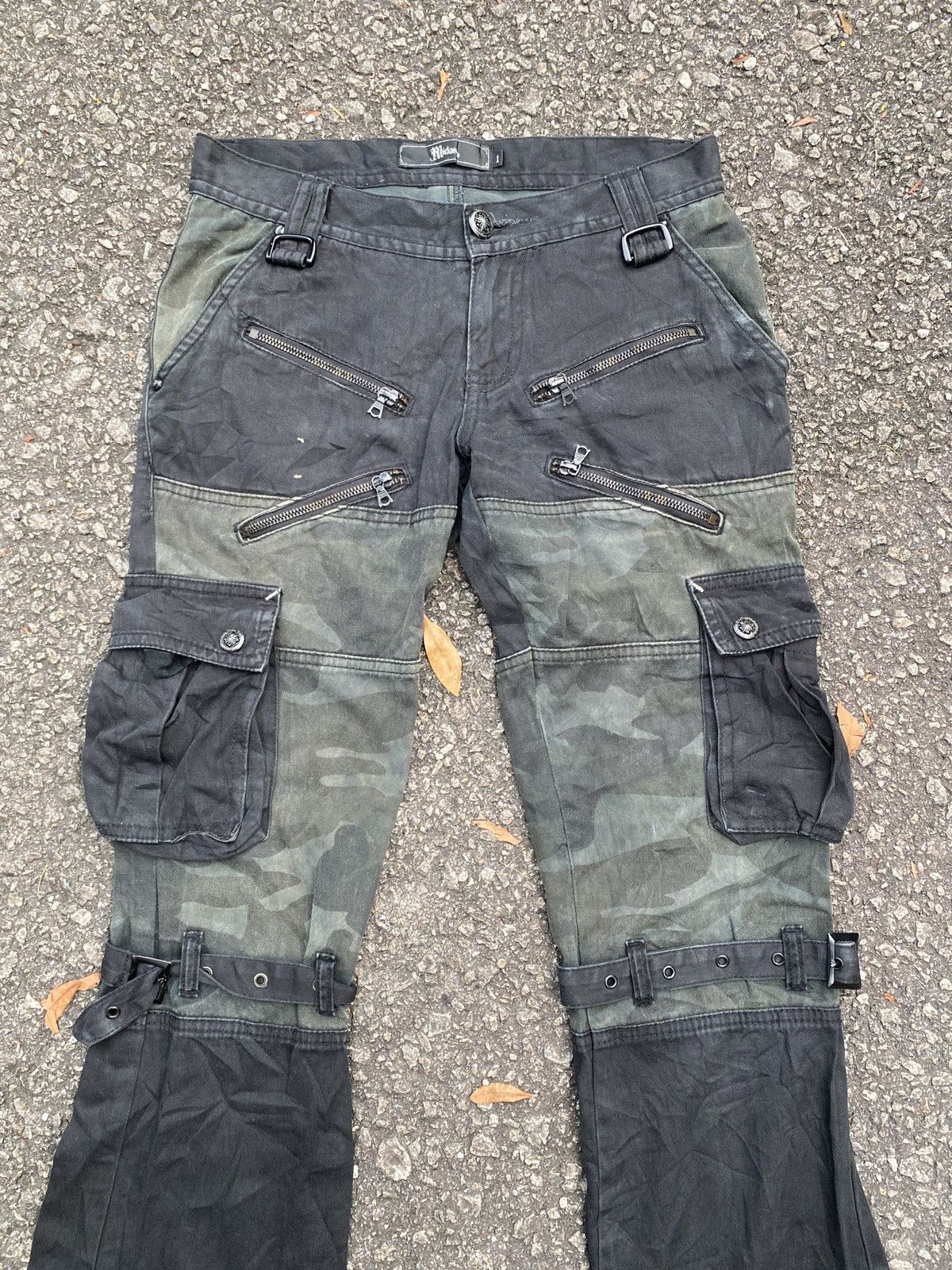 Japanese Brand Midas Japan Bondage Cargo Flare Pant Size US 29 - 5 Thumbnail