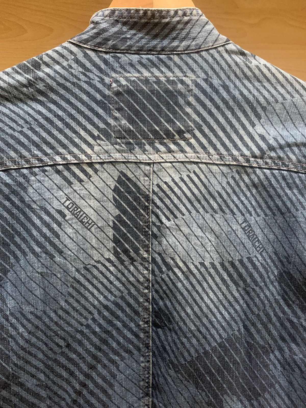 If Six Was Nine × Japanese Brand × Le Grande Bleu (L.G.B.) Vintage Tora by Toraichi striped biker denim jacket Size US M / EU 48-50 / 2 - 12 Thumbnail