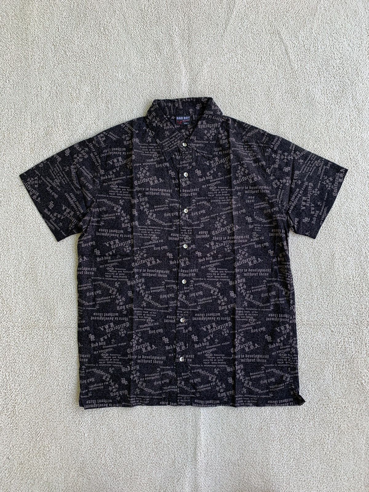 bad boy printed button shirt