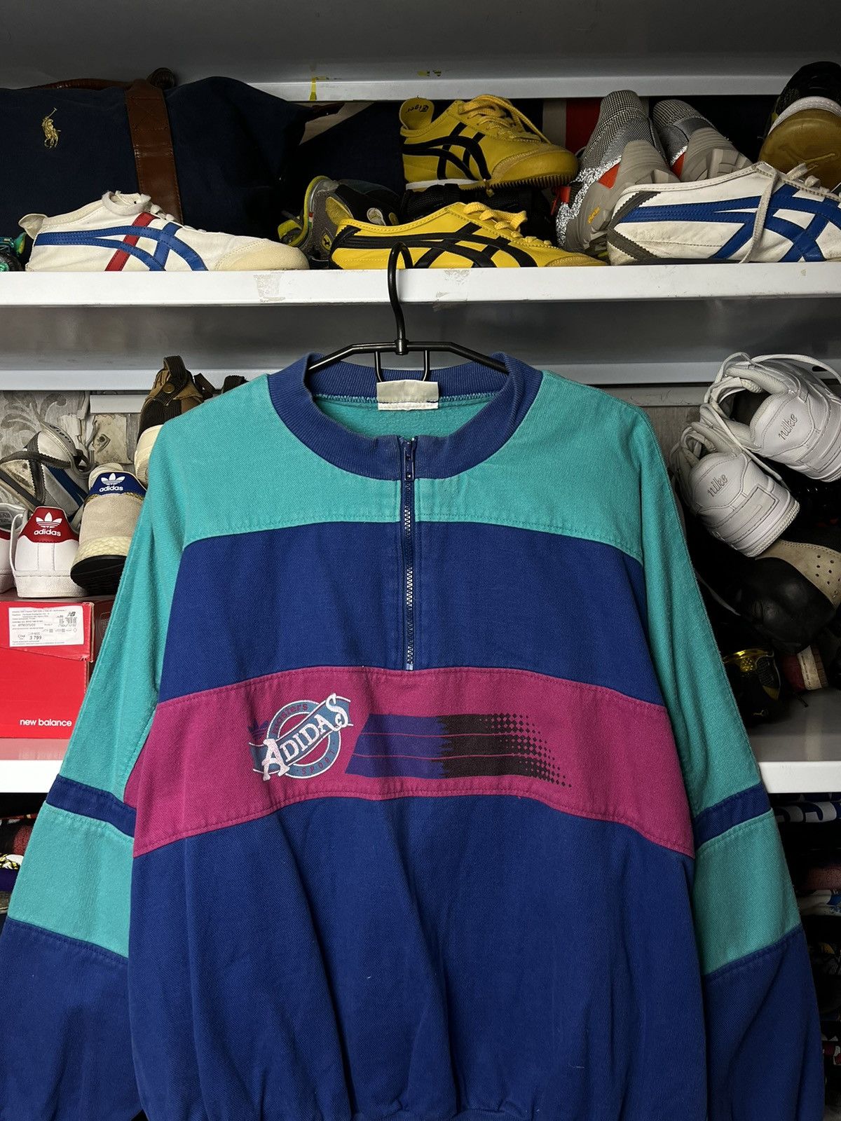 Adidas Vintage Adidas Sports Sweatshirt Half Y2K zip 90s 80s Size US M / EU 48-50 / 2 - 2 Thumbnail