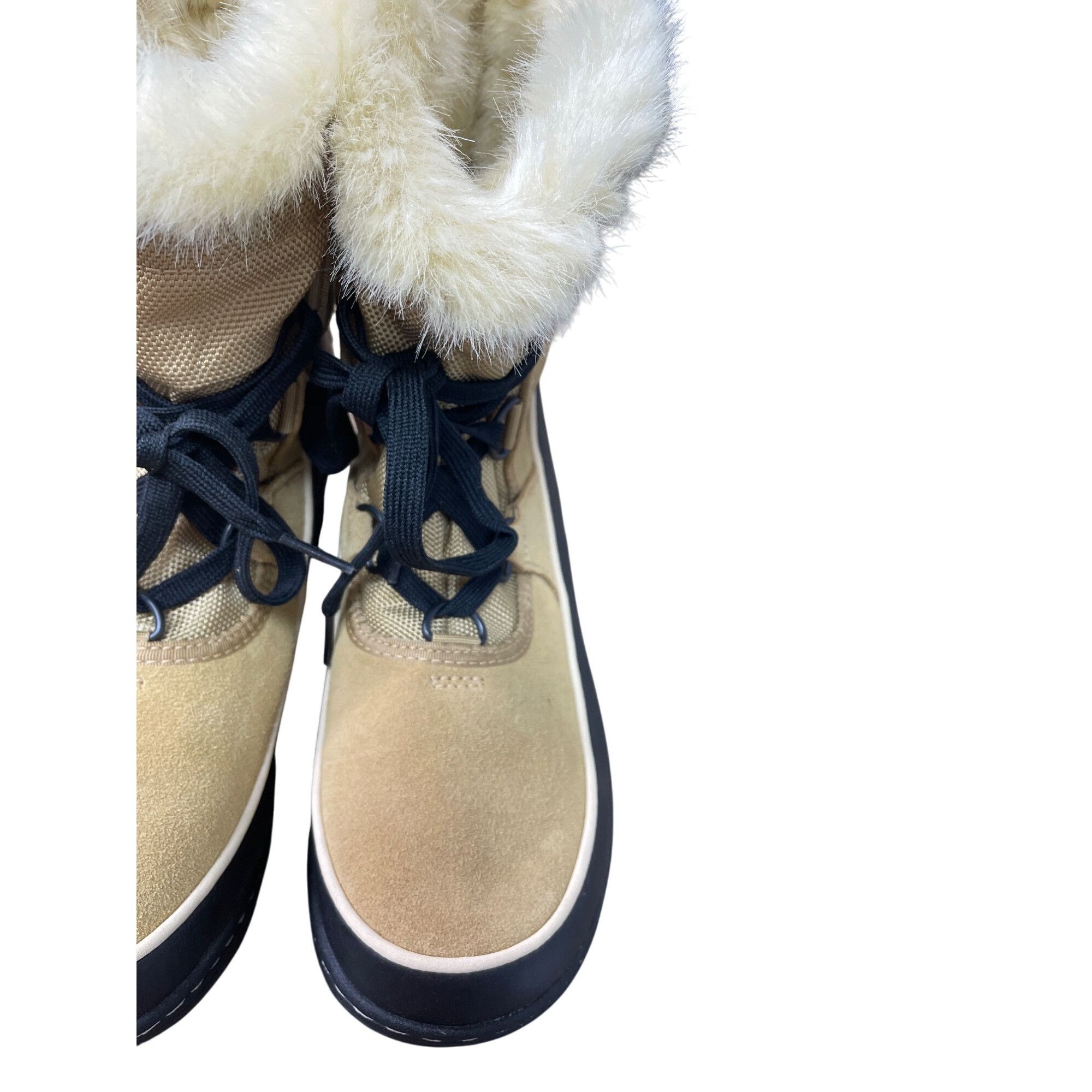 SOREL Sorel Womens brown black leather Faux Fur Waterproof Winter Size US 7.5 / IT 37.5 - 13 Thumbnail
