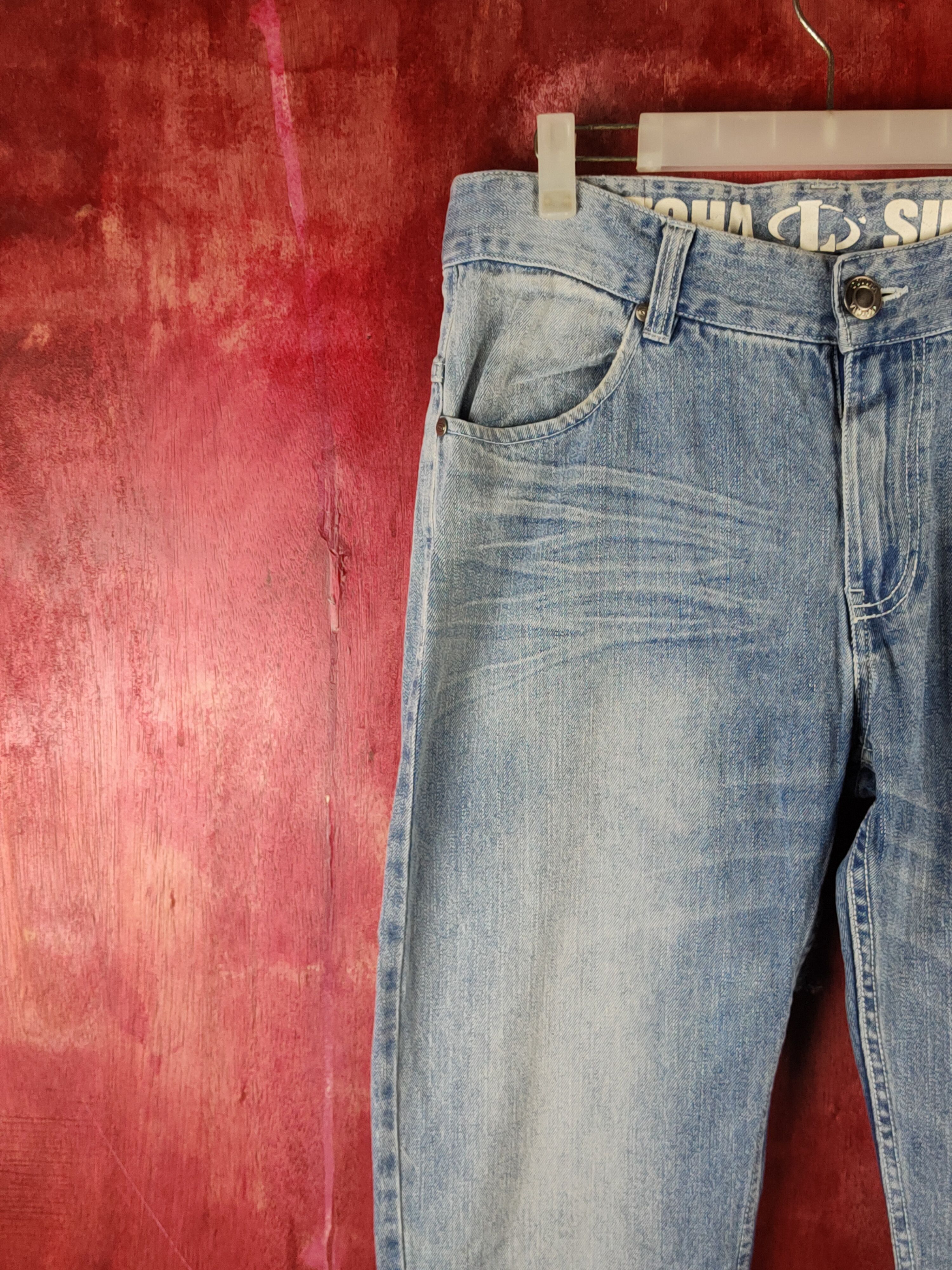 Gotcha Gotcha Blue Faded Surf Distressed Ripped Jeans #S2334 Size US 32 / EU 48 - 3 Thumbnail