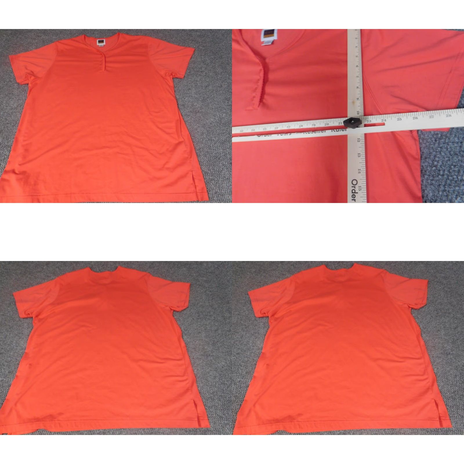 Vintage CST Womens Blouse 3X Pink Henley Button Pullover Short Sleeve Casual Cotton Polyester Down - Plus Size Women Blouse Size XXL / US 16-18 / IT 52-54 - 8 Thumbnail