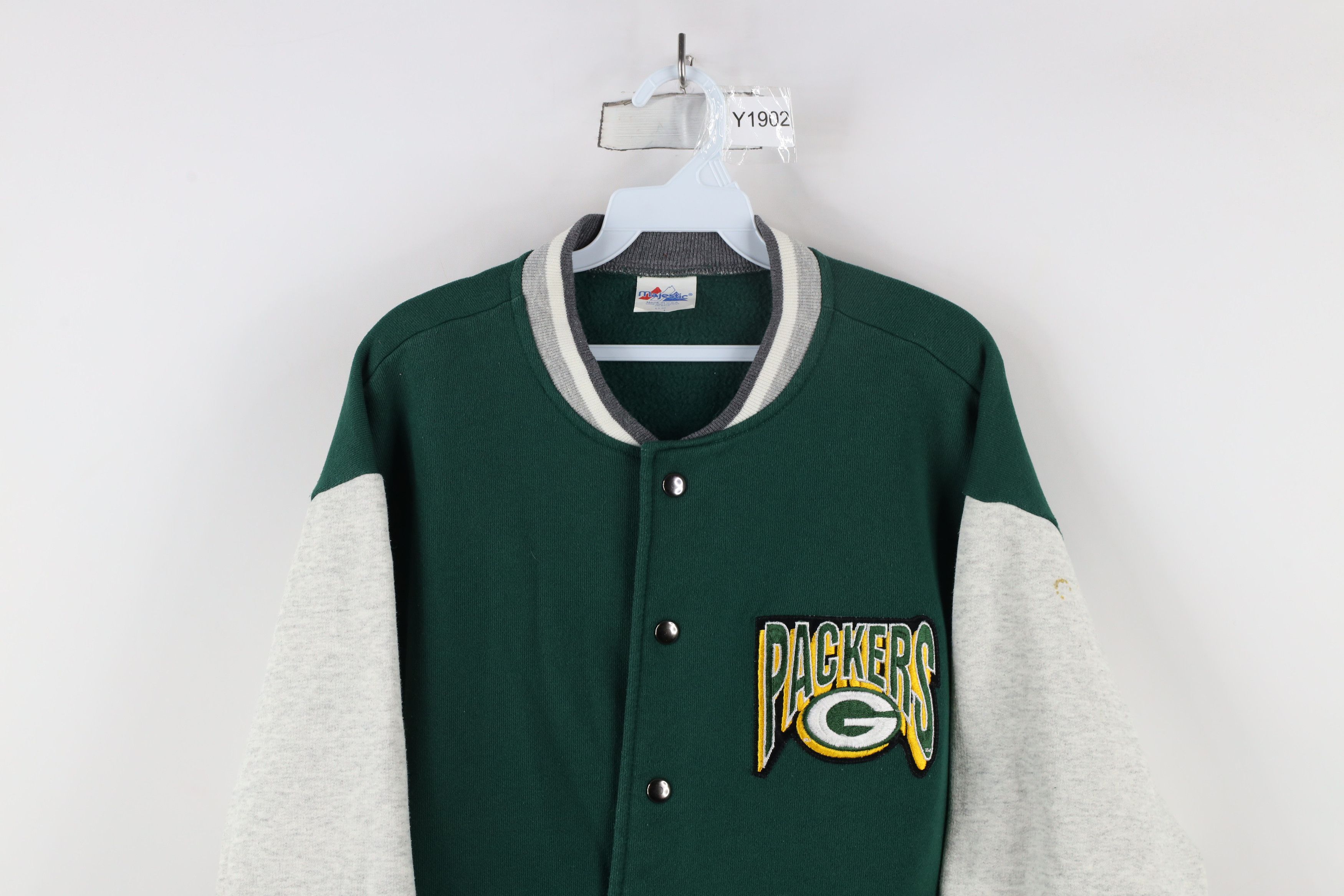 Majestic × Vintage Vintage 90s Majestic Football Varsity Sweatshirt Jacket USA Size US L / EU 52-54 / 3 - 2 Thumbnail