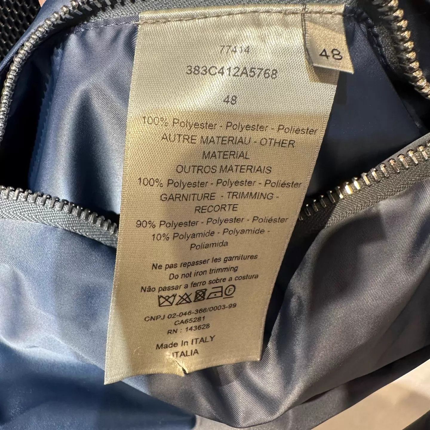 Dior Dior Blue Windbreaker Jacket 48 New with Tags Size US M / EU 48-50 / 2 - 5 Thumbnail