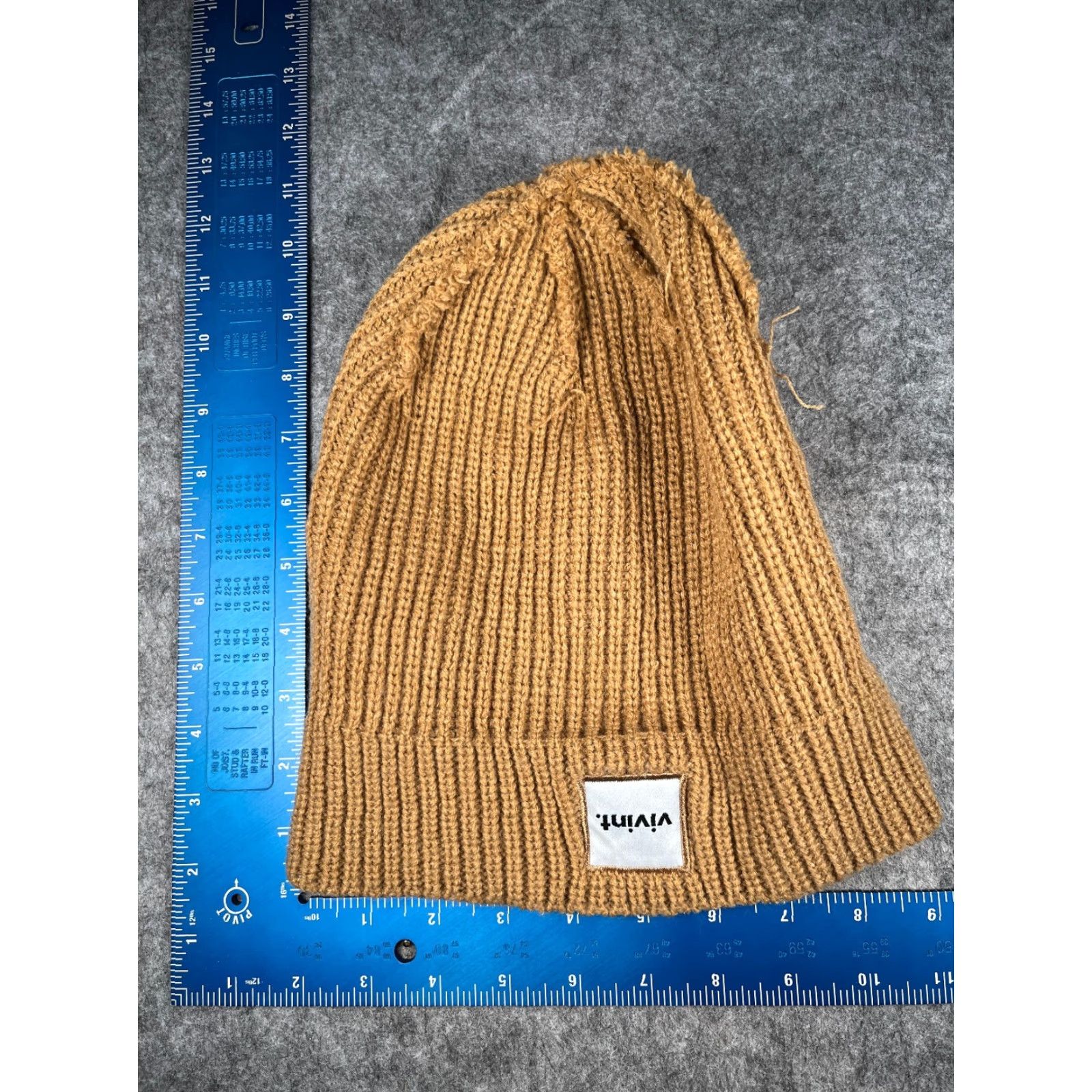 Doublet Vivint Beanie Toque Beanie Hat Adult One Size Beige Acrylic Knit Cuffed Security Outdoor Ski Trendy Mens Size ONE SIZE - 5 Thumbnail