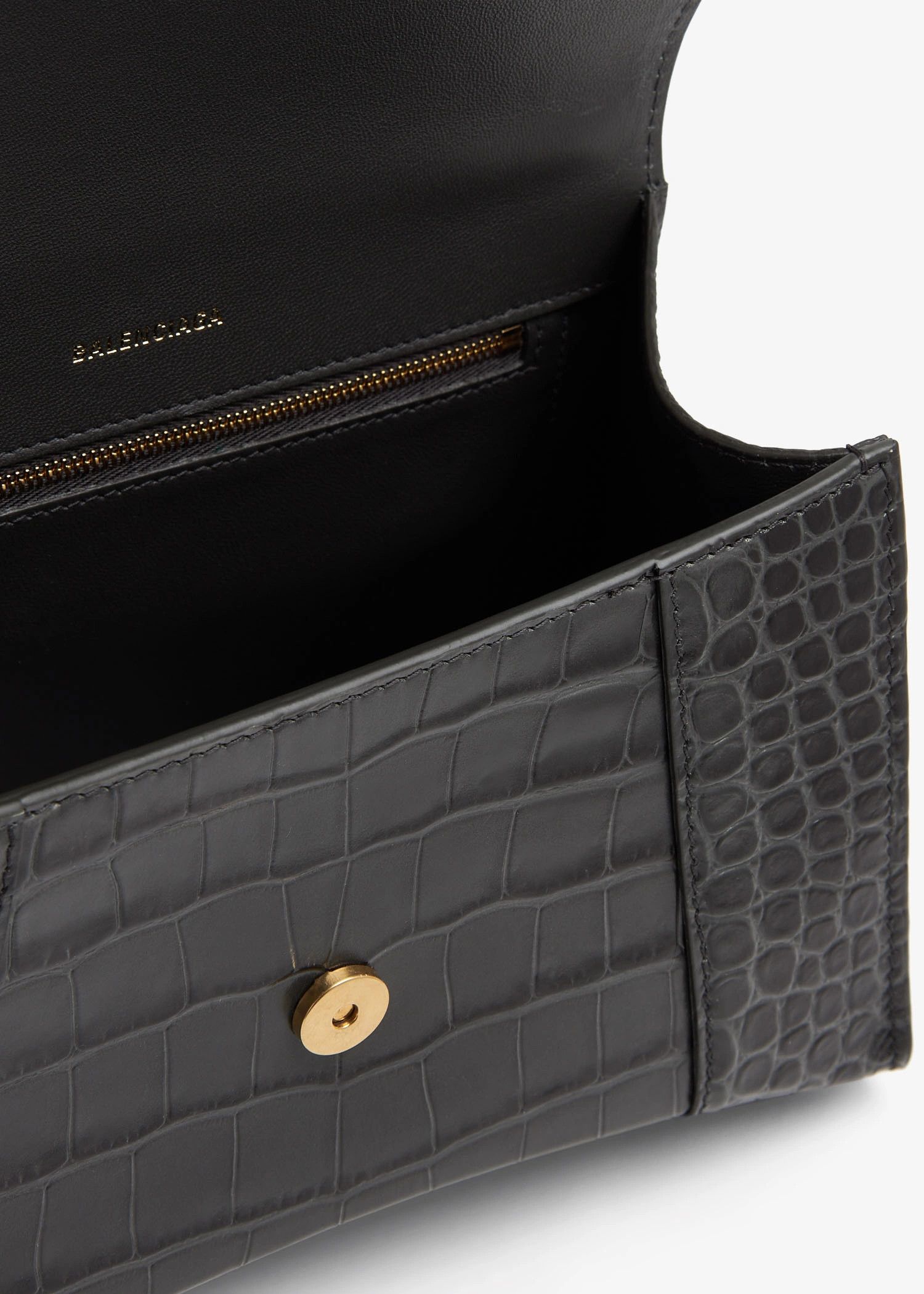 Balenciaga o1la1rc1a1125 Size: OS / Hourglass Top Handle Bag Dark Grey Size ONE SIZE - 4 Thumbnail