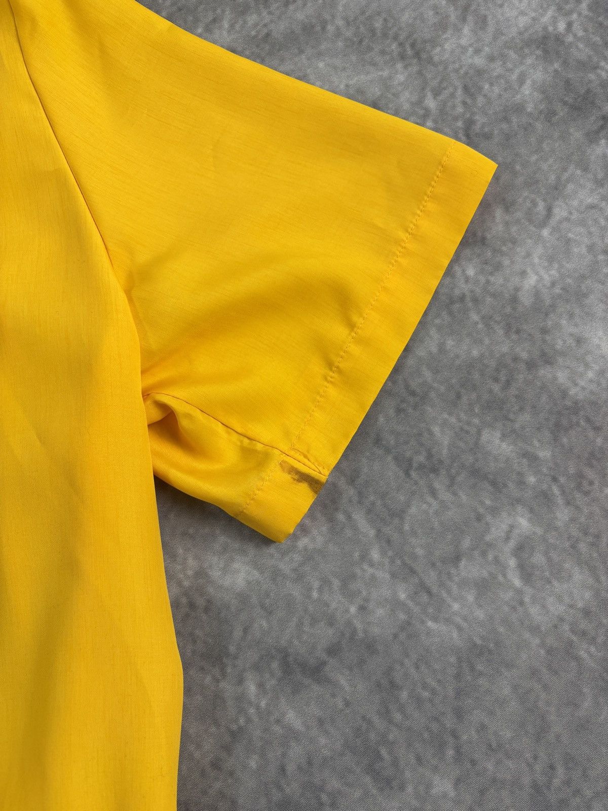 Marks & Spencer × Vintage 1980s Vintage St. Michaels Short Sleeve Blouse Elastic Poly Size XXL / US 16-18 / IT 52-54 - 8 Thumbnail