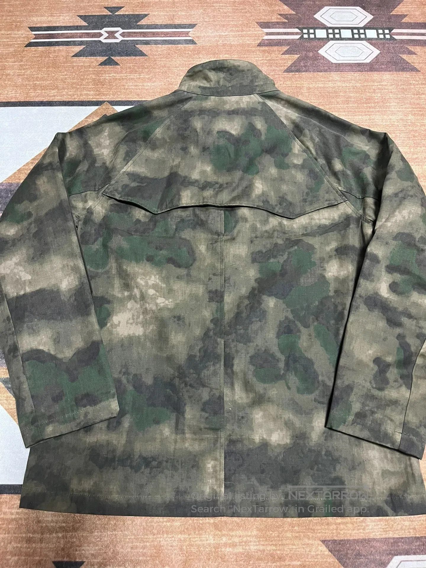 Other Fleurs De Bagne Waxed Camouflage Trench Coat. Size US L / EU 52-54 / 3 - 3 Thumbnail
