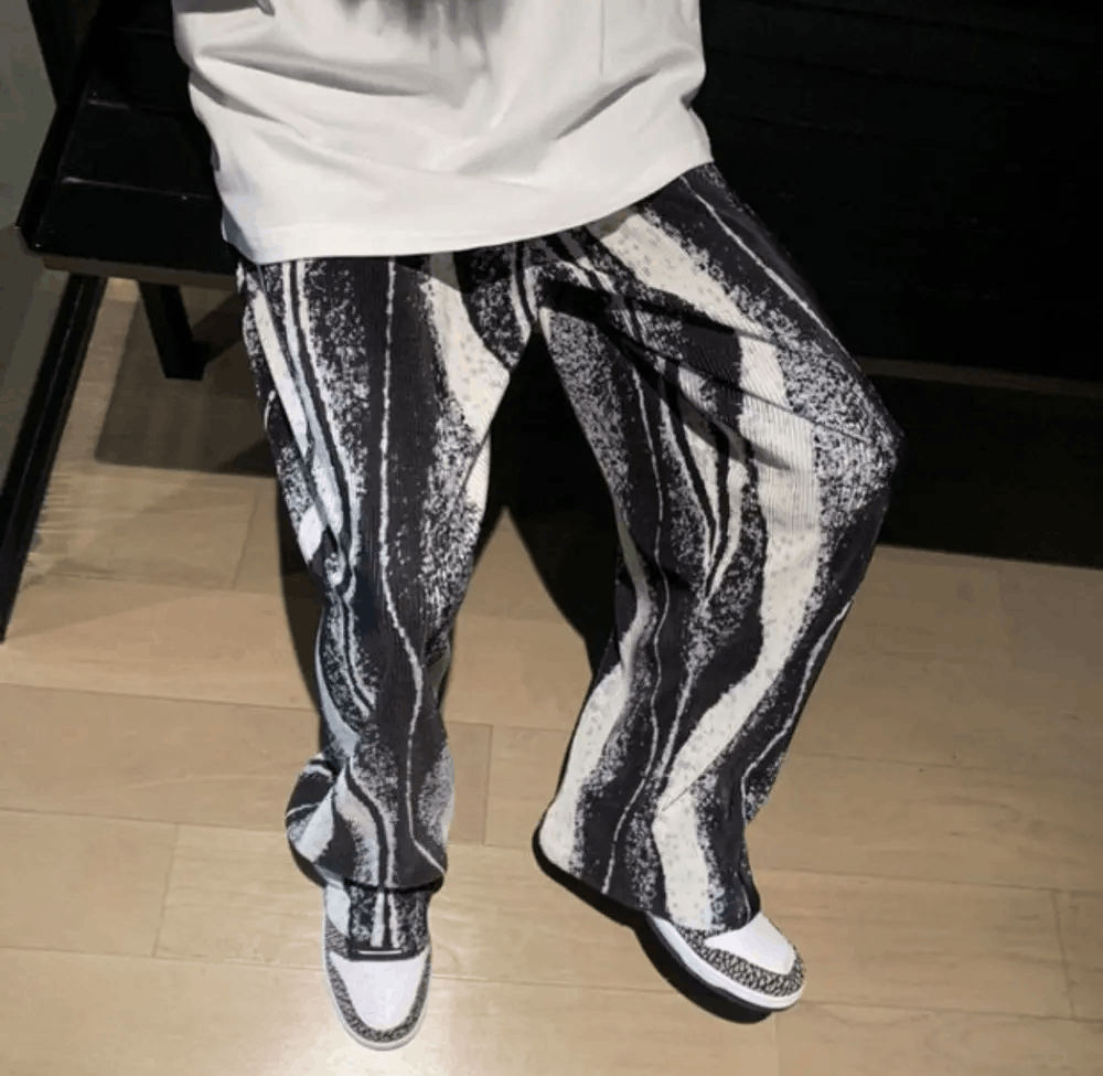 Japanese Brand × Vintage Korean fashion black tie-dye pleats pants trousers Size US 32 / EU 48 - 4 Thumbnail