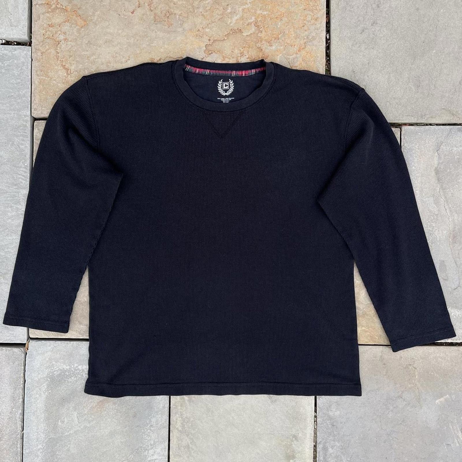 Chaps Y2K Chaps Black Waffle Knit Thermal Size US M / EU 48-50 / 2 - 1 Thumbnail
