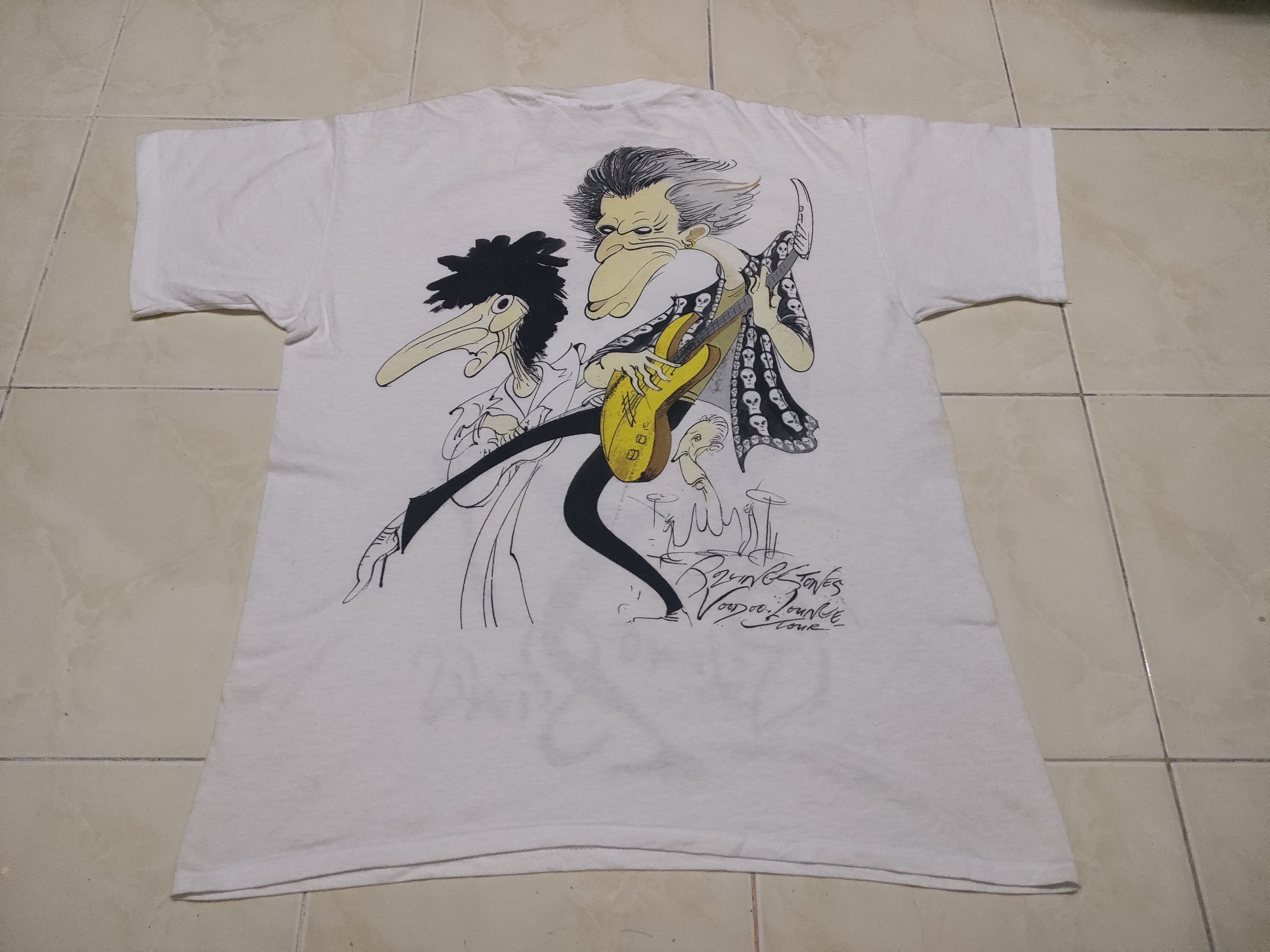 Band Tees Vintage 90's Rolling Stones Over Big Print Music Rock Tee Size US L / EU 52-54 / 3 - 2 Thumbnail