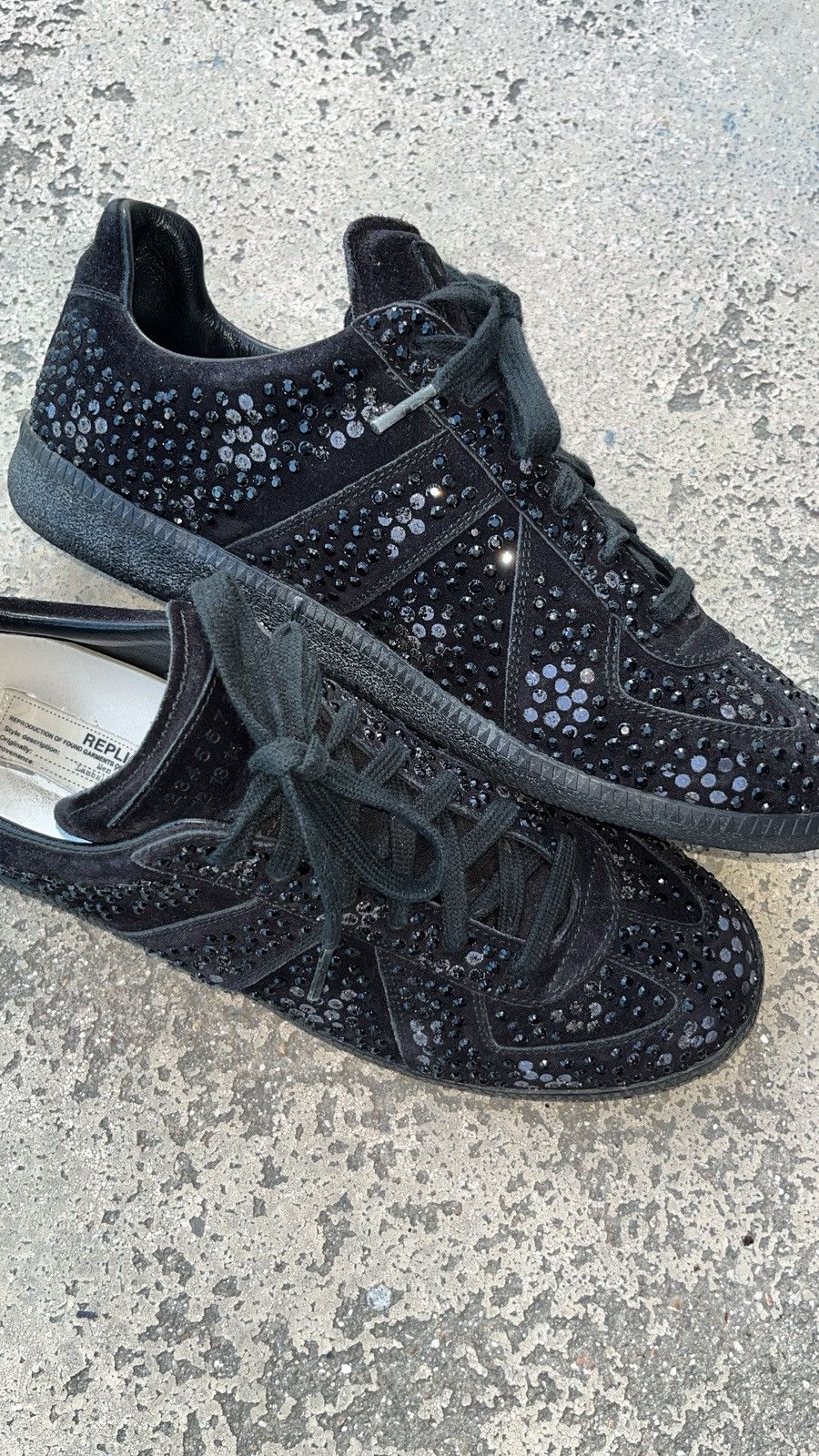 Maison Margiela Maison Margiela Gat Replica Swarovski Black Crystal Size US 9 / EU 42 - 4 Thumbnail