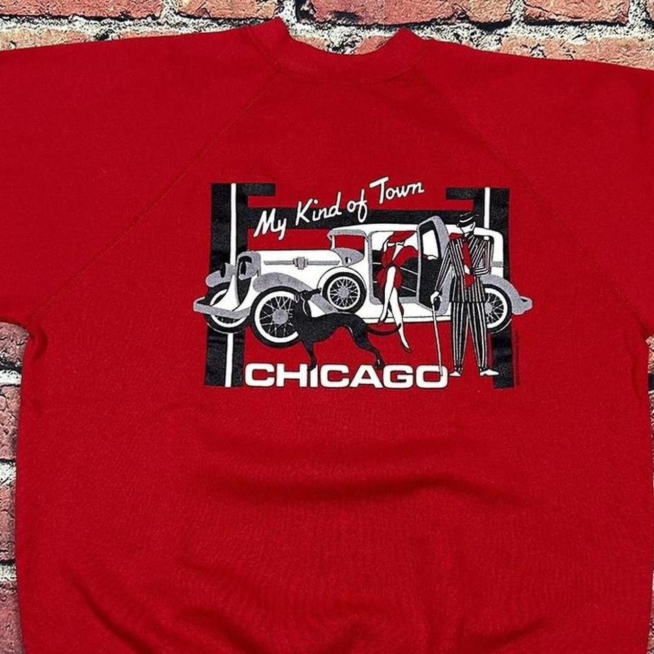 Tultex Vintage Chicago My Kind of Town Sweatshirt 1989 Gangster Size US L / EU 52-54 / 3 - 3 Thumbnail