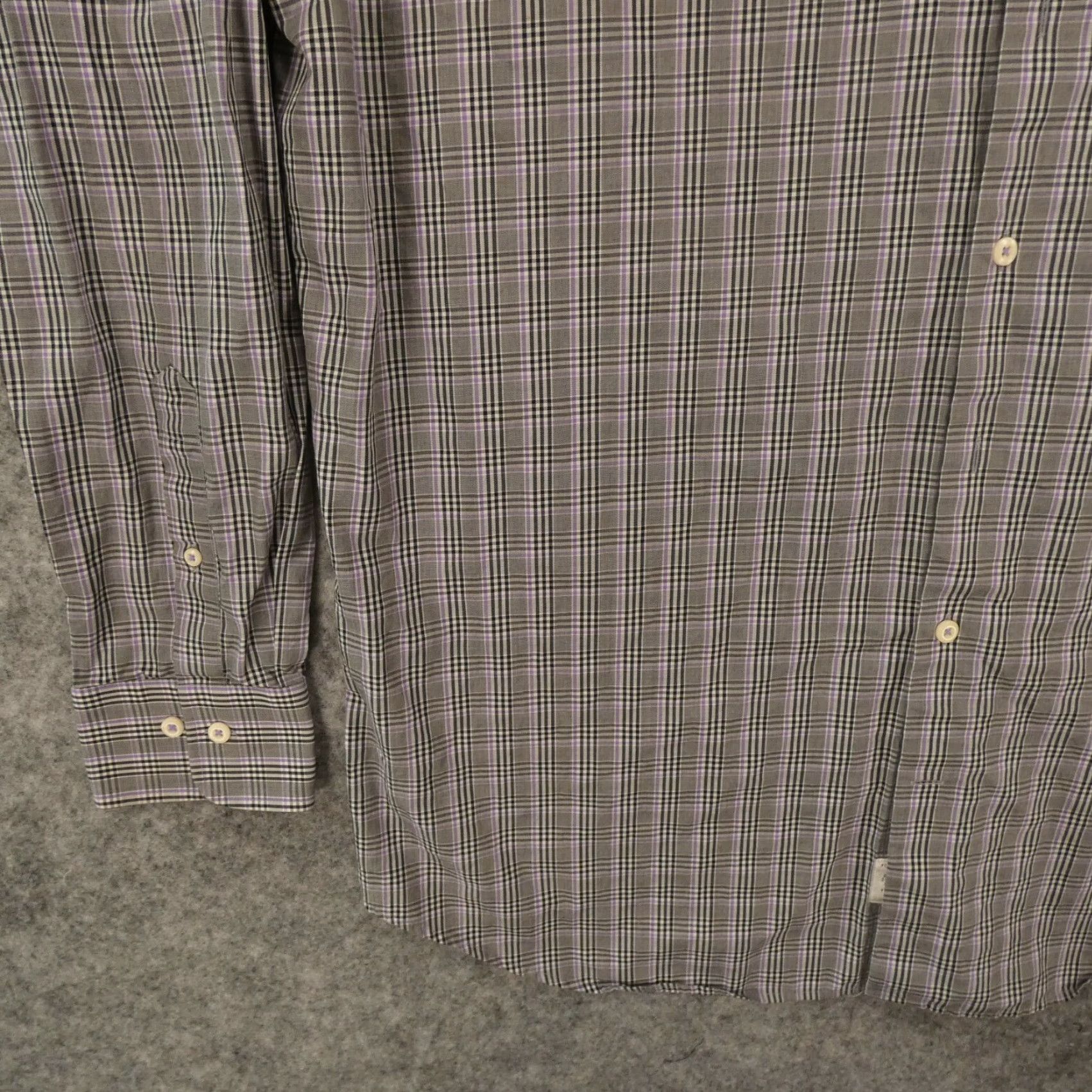 Peter Millar Peter Millar Shirt Mens XL Long Sleeve Button-Up Gray Purple Plaid Size US XL / EU 56 / 4 - 4 Thumbnail