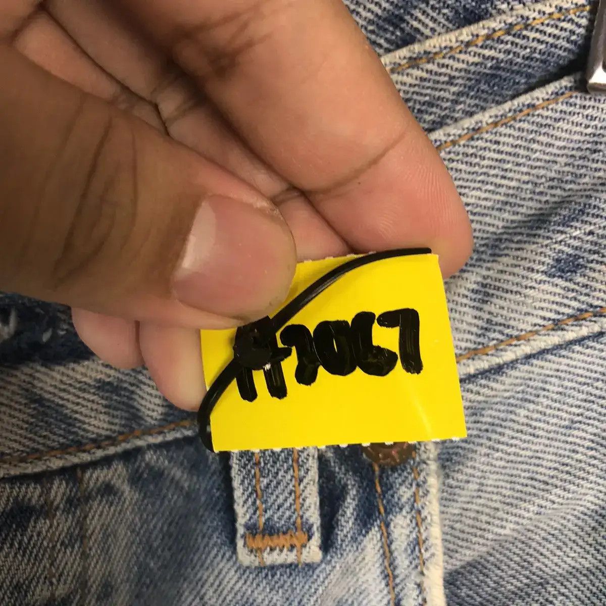 Levi's DLL Levis X Quana double waist reconstruct Denim #A2067 Size US 32 / EU 48 - 14 Thumbnail