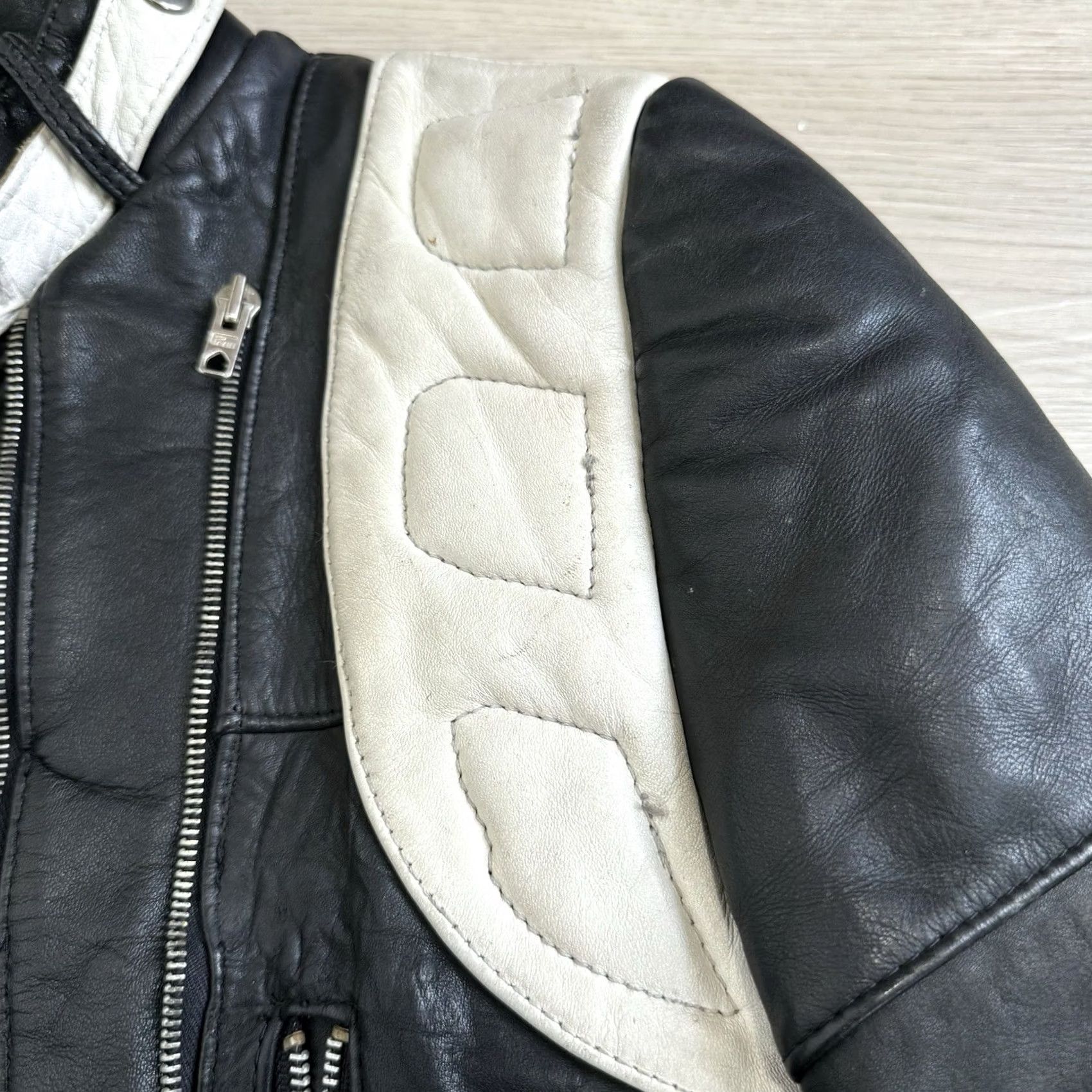 Vintage VINTAGE Belmo Design Leather Jacket Moto Motorcycle Multi Zip Size 38 Men Black 80s Size US XXS / EU 40 - 7 Thumbnail